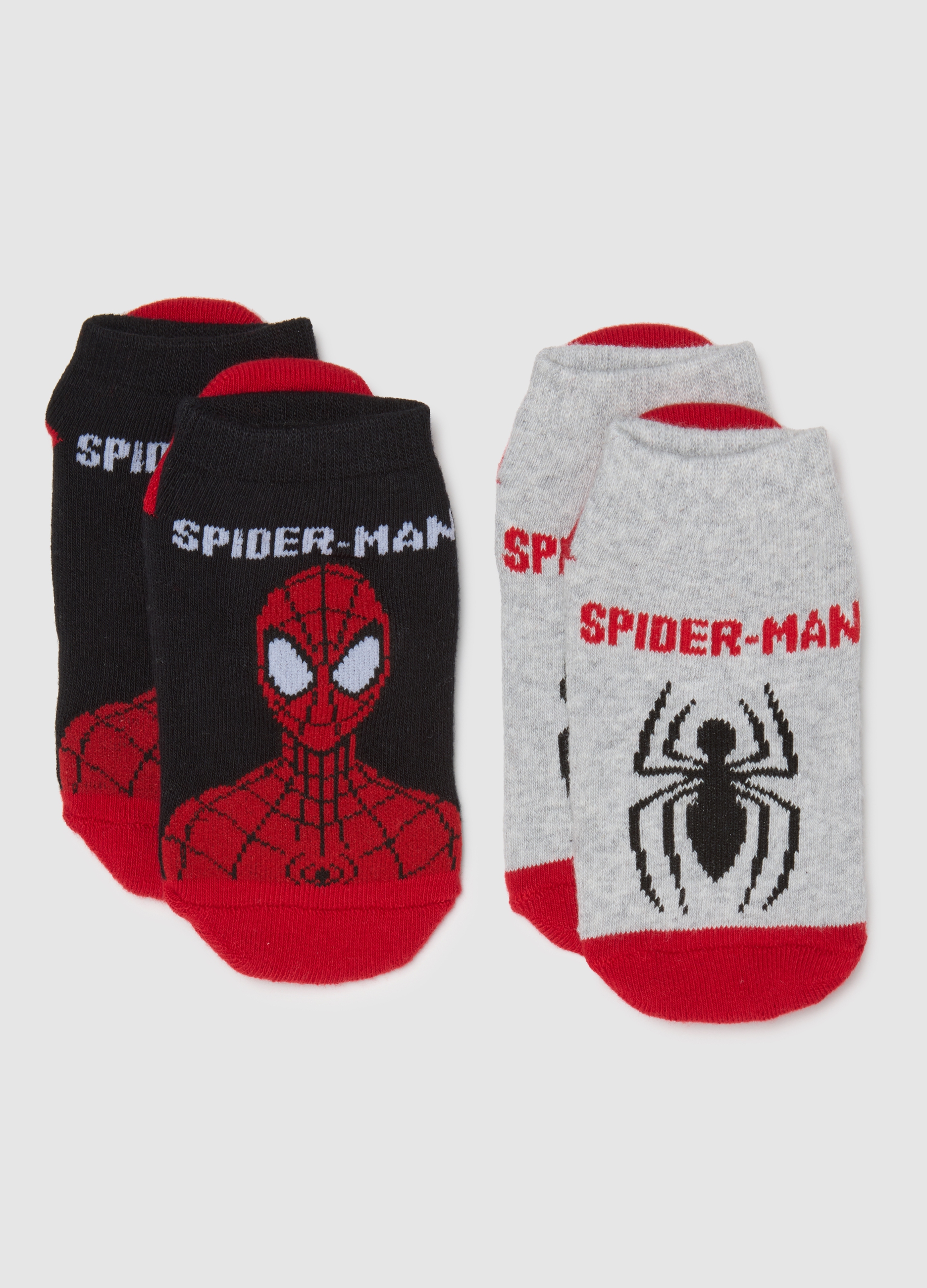 MARVEL, Bipack Di Calzini Da Bambino In Cotone Multicolor Con Stampa Spider-man, Multicolor, Taglia: 25/27