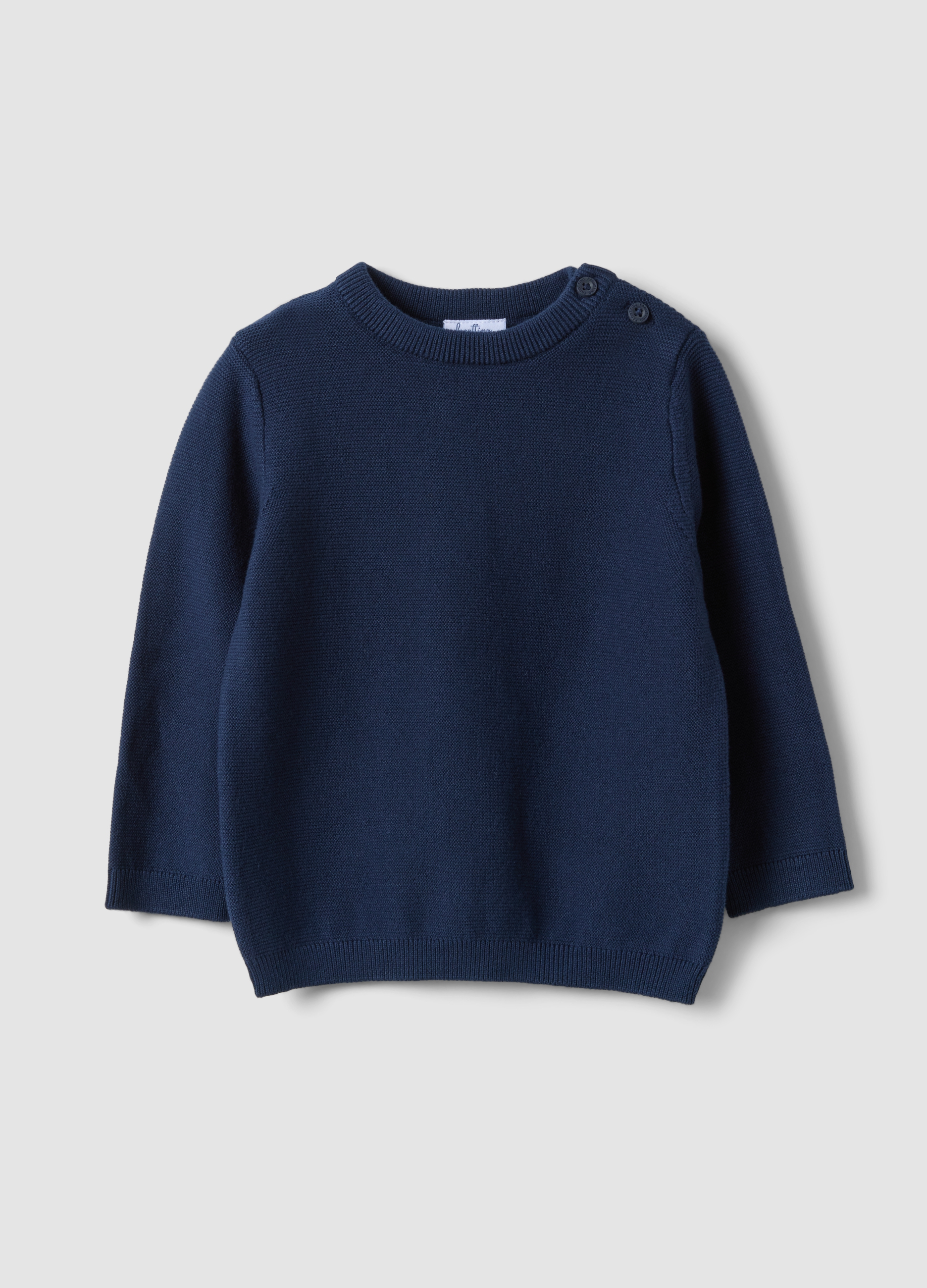 FAGOTTINO, Maglia Blu In Puro Cotone A Girocollo In Maglia Regular Fit Per Bimbo, Bambino, Blu, Taglia: 30-36