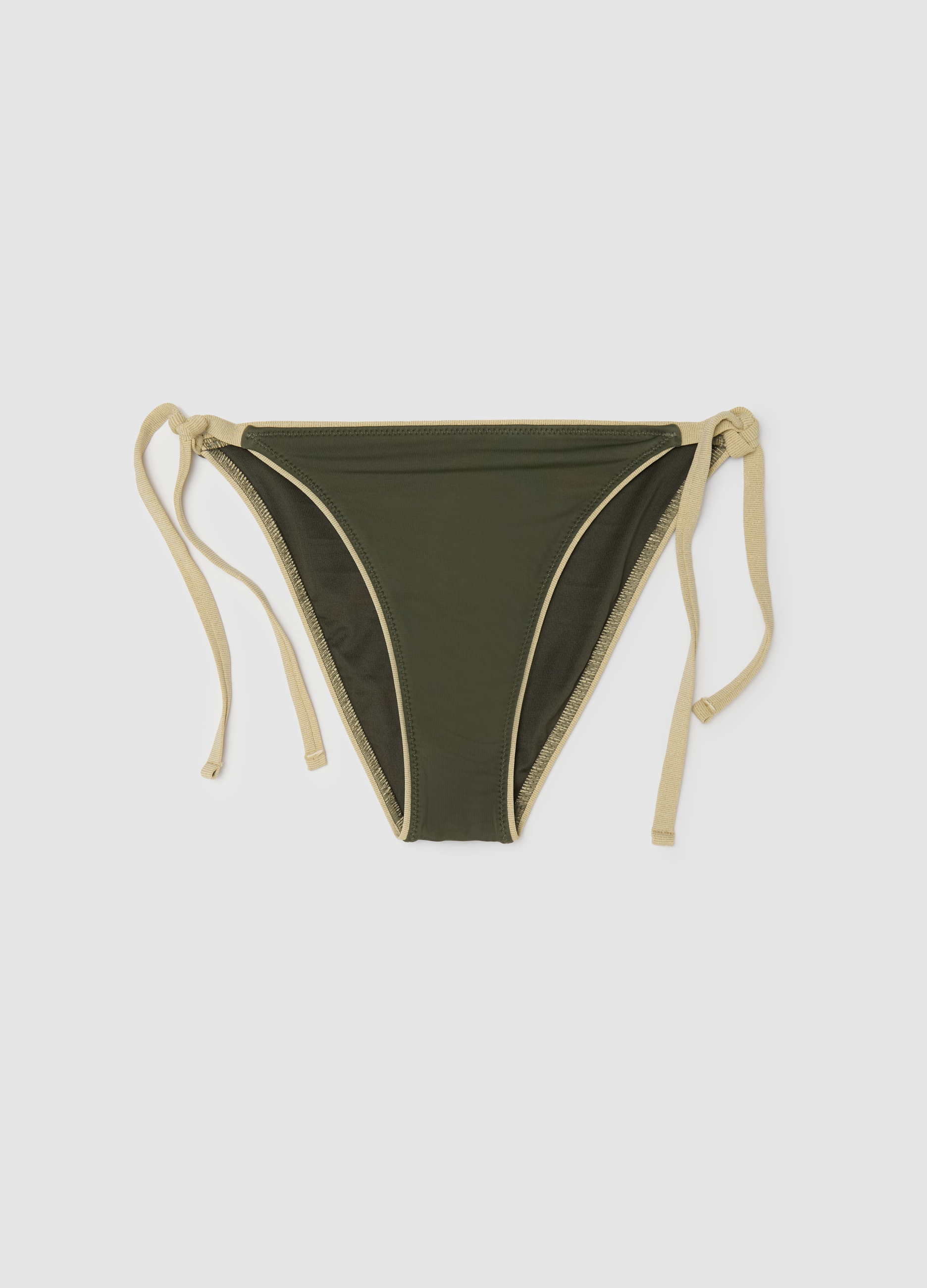 OVS , Slip Bikini Da Donna In Tessuto Elasticizzato Con Laccetti, Multicolor, Taglia: 3