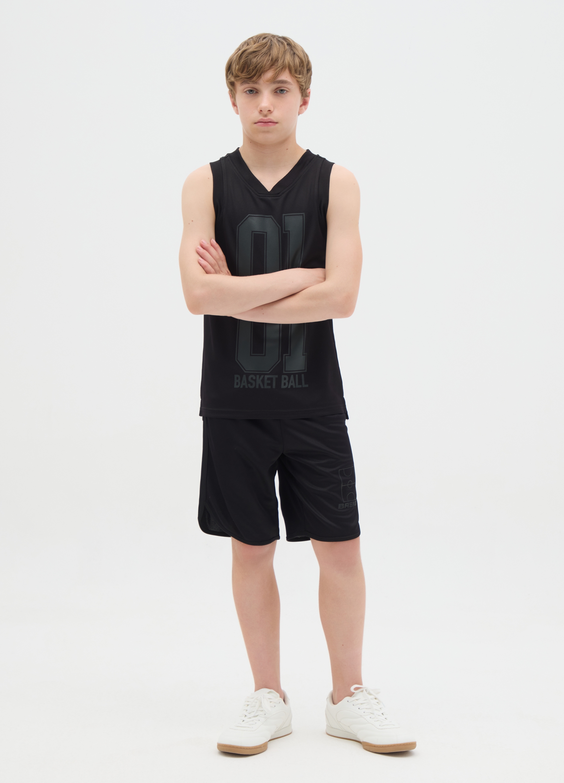 OVS, Pantaloncini Da Ragazzo In Nero Regular Fit, Bambino, Nero, Taglia: 10-11