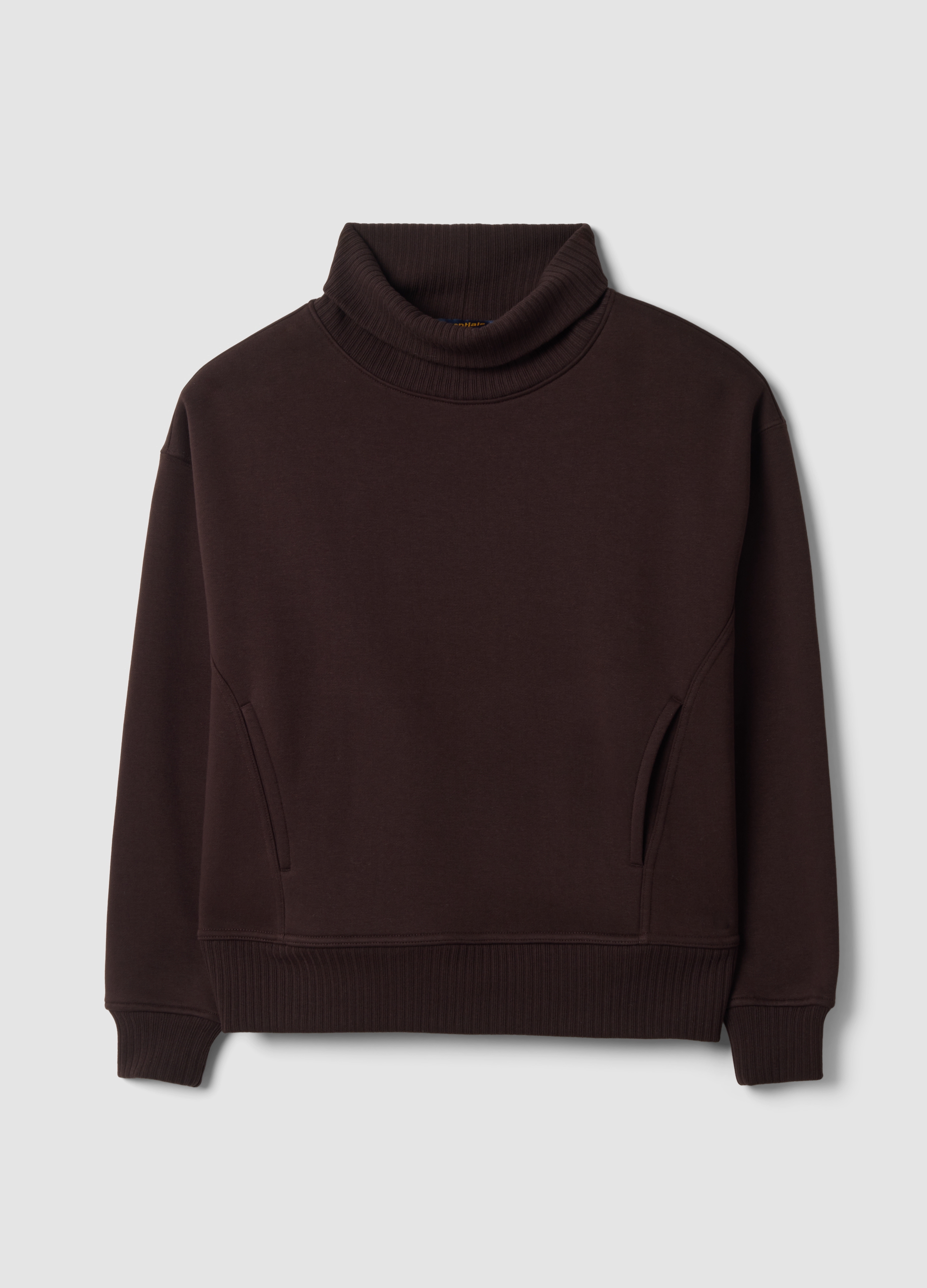 OVS, Felpa Marrone In Misto Cotone Fleece A Girocollo Regular Fit, Donna, Marrone, Taglia: M/L