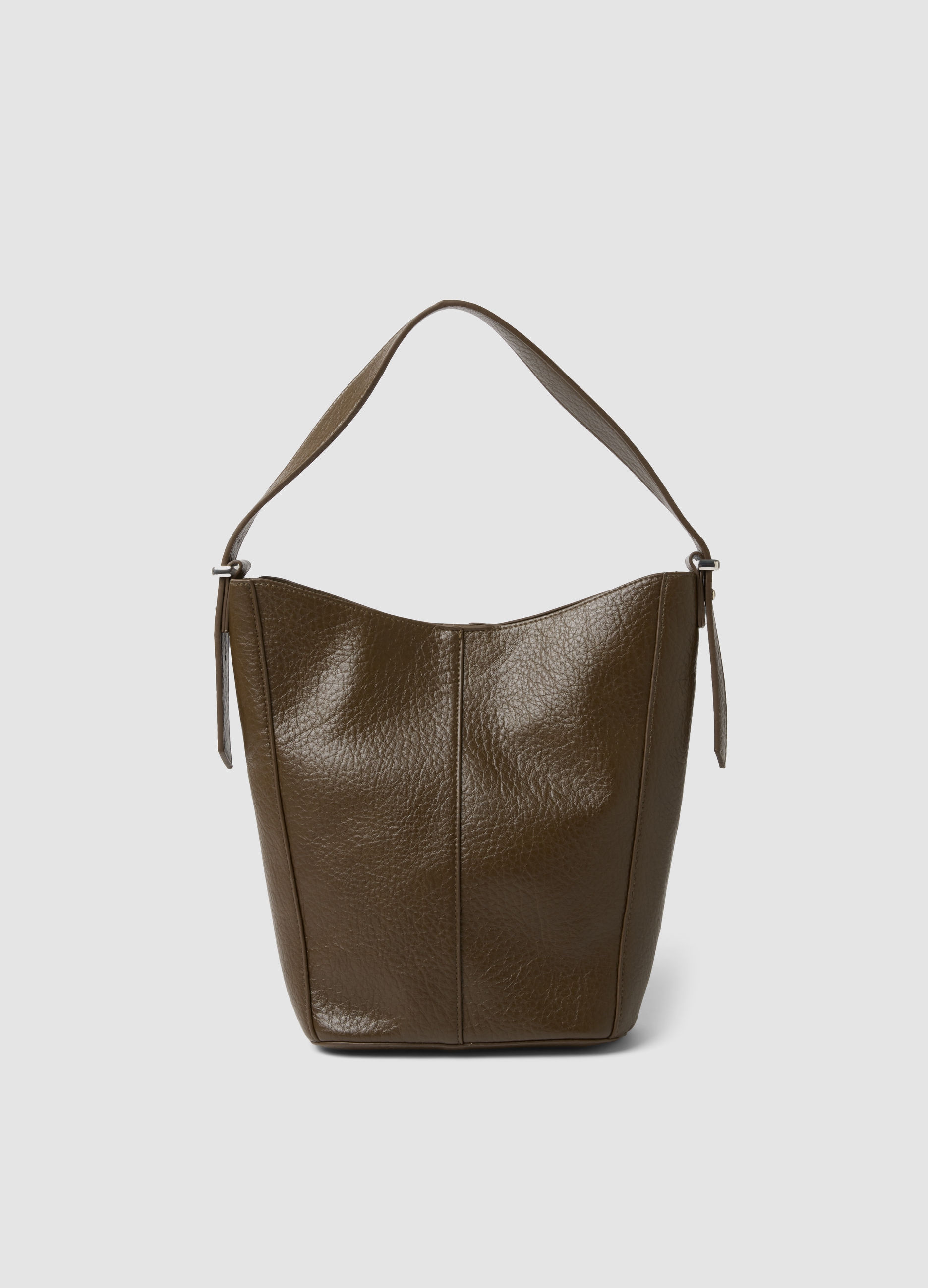 OVS, Borsa Marrone A Spalla Effetto Martellato, Donna, Marrone, Taglia: ONE SIZE
