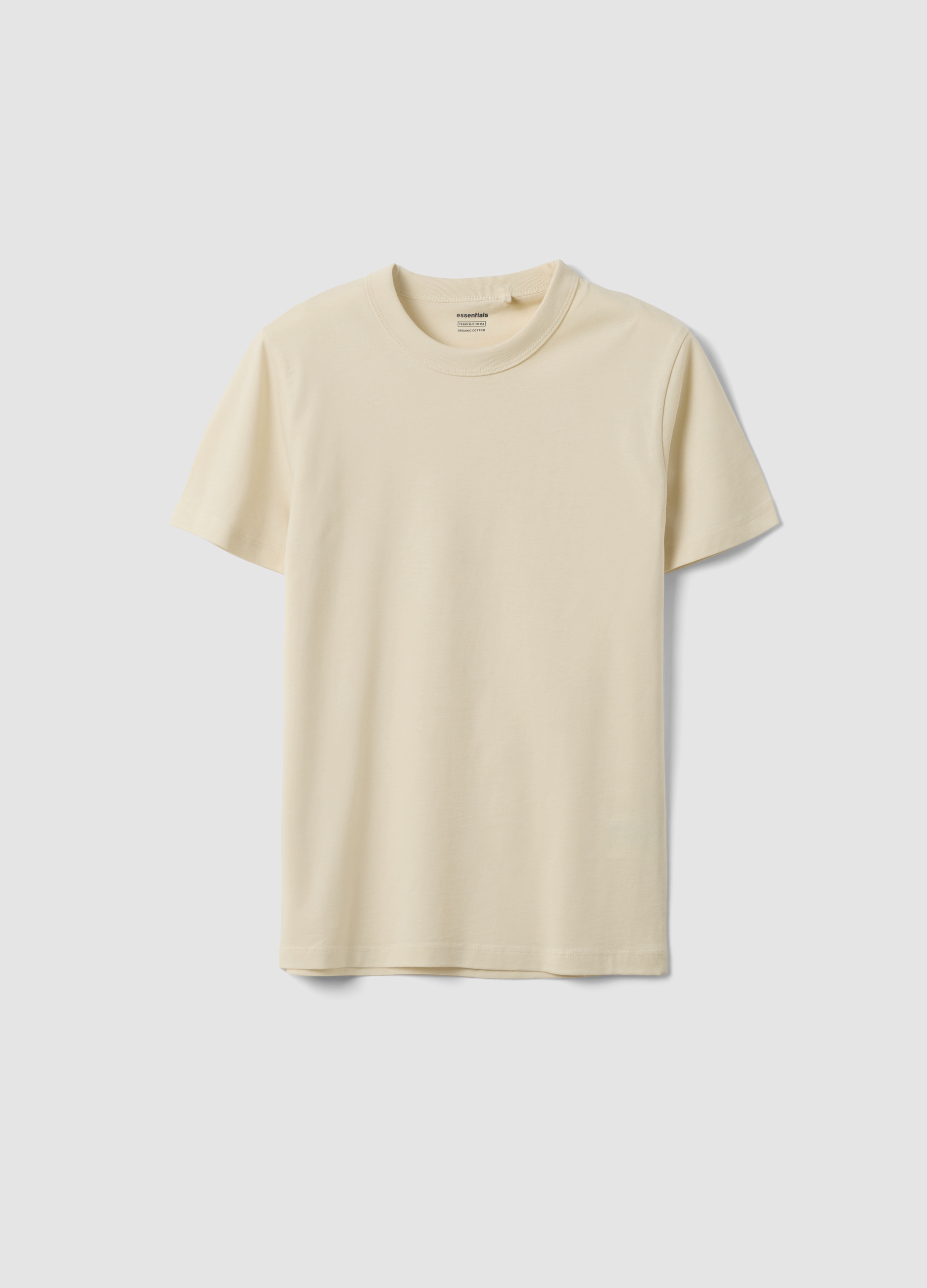 OVS KIDS, Camiseta Beige De Algodón Puro Para Niño, Corte Regular, Niño, Beige Claro, Talla: 14-15