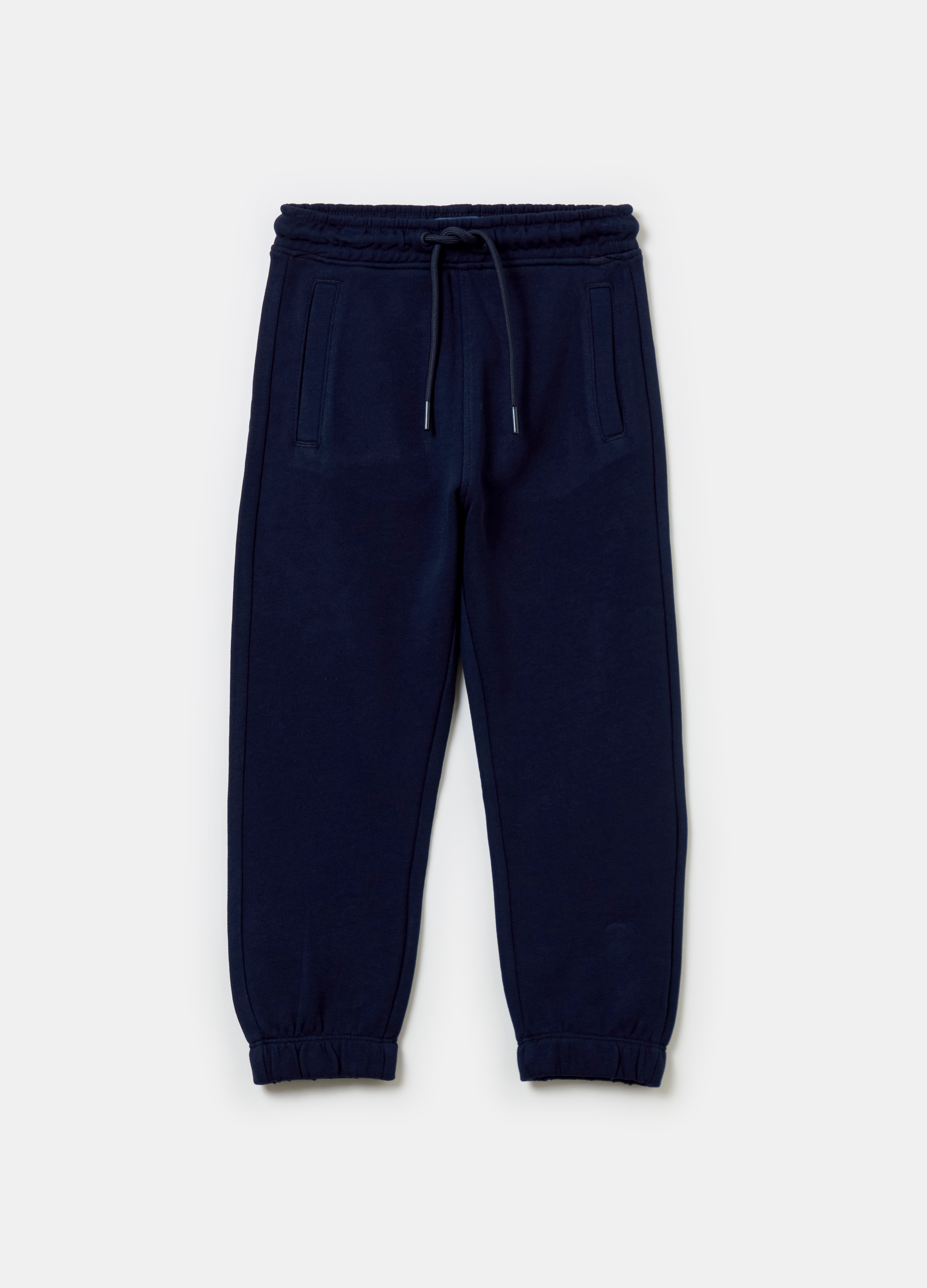Joggers Essential De Algodón Con Cordón, Niño, Azul Noche, Talla: 4-5