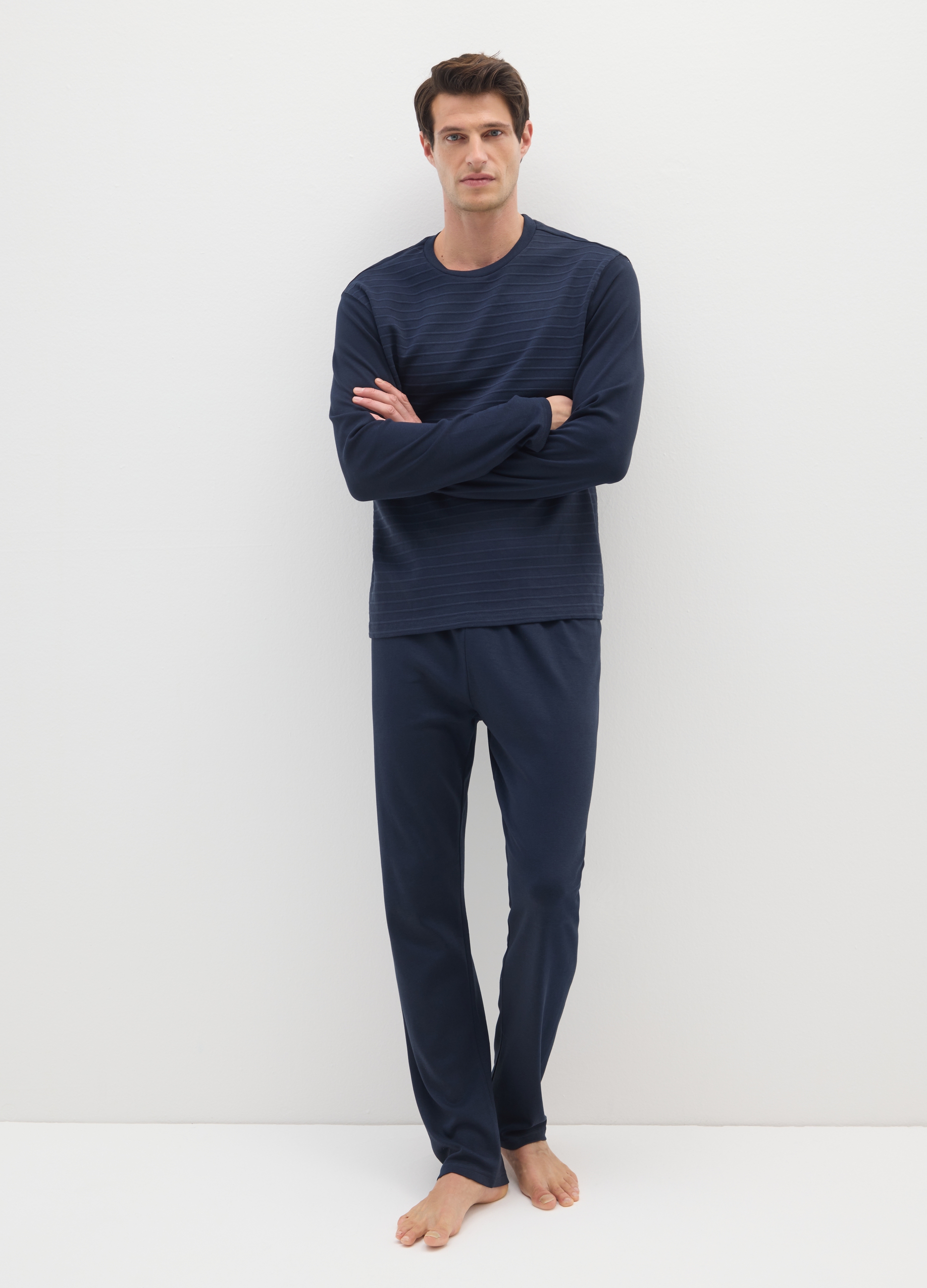 OVS, Pigiama Blu Da Uomo In Cotone, Blu, Taglia: L