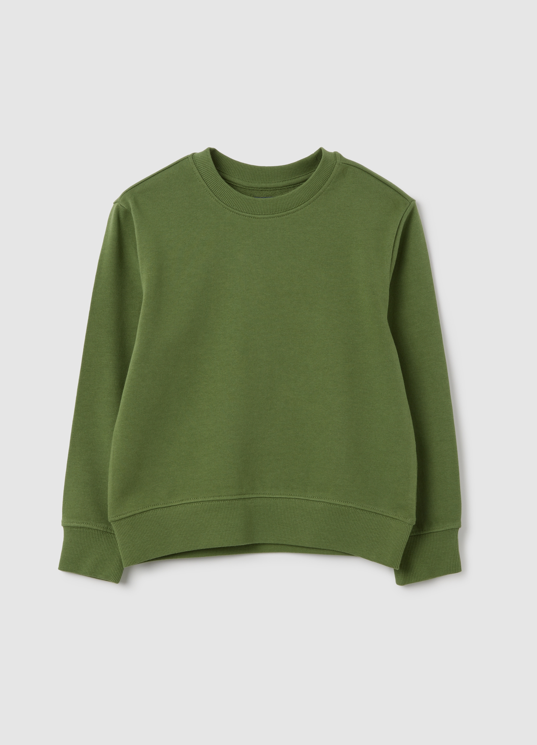 OVS, Kinder-sweatshirt Aus Reinem Grünen Baumwolle, Junge, Dunkelgrün, Größe: 3-4