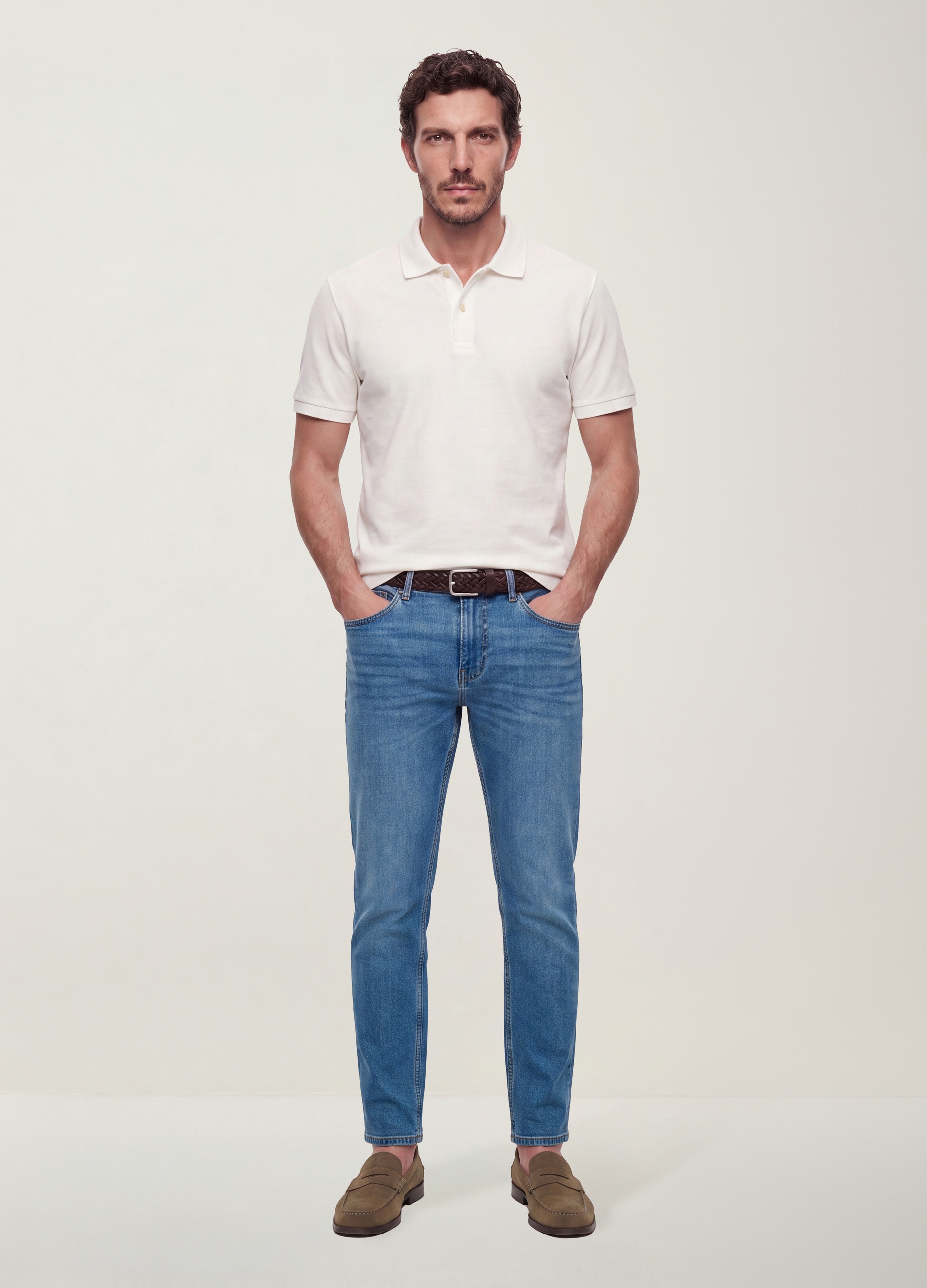 REPUBLIC OF DENIM, Jeans Blu Slim Fit In Cotone Elasticizzato, Uomo, Blu, Taglia: 48