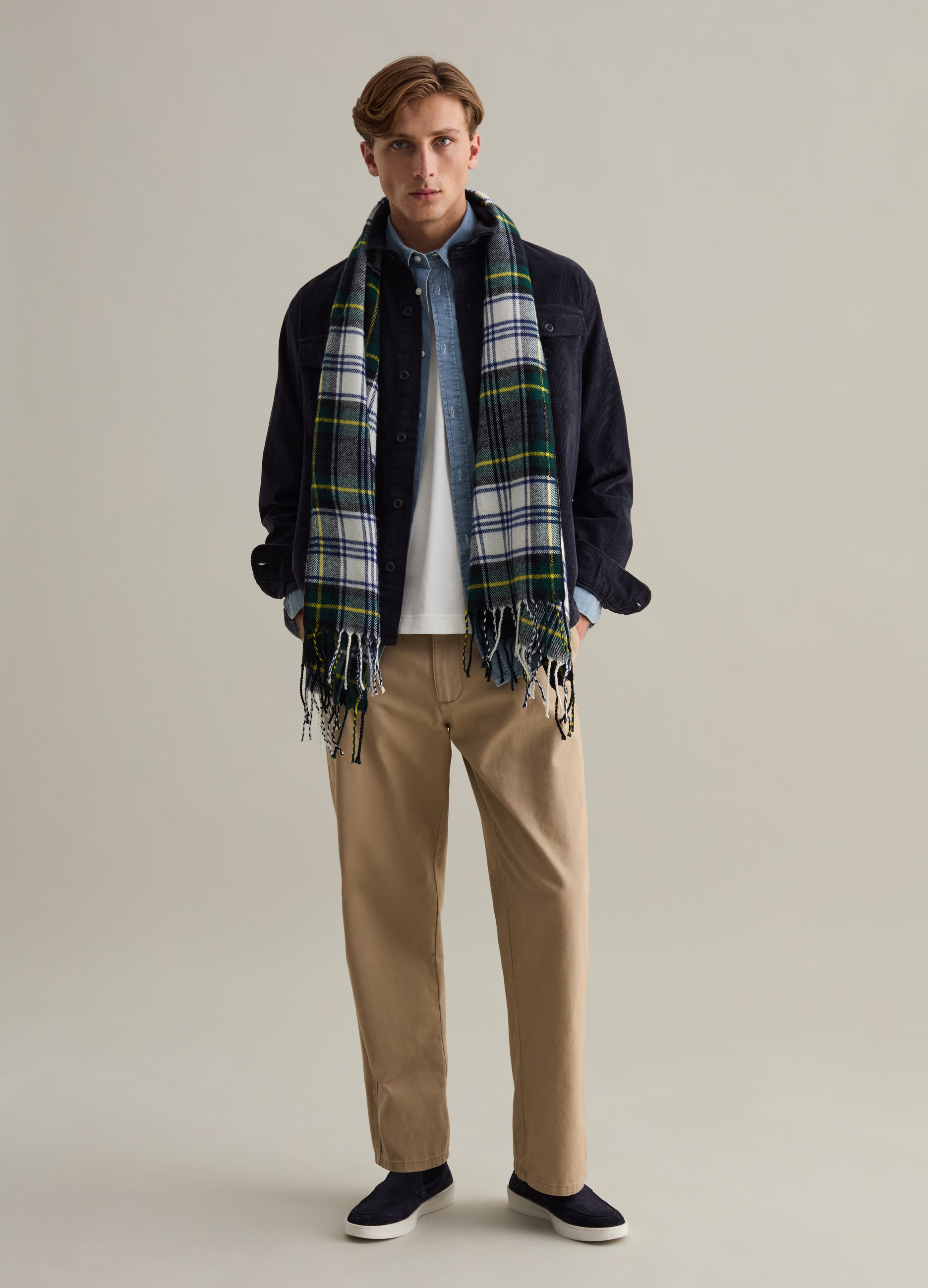 PIOMBO, Camicia In Corduroy Con Tasche, Uomo, Blu, Taglia: S