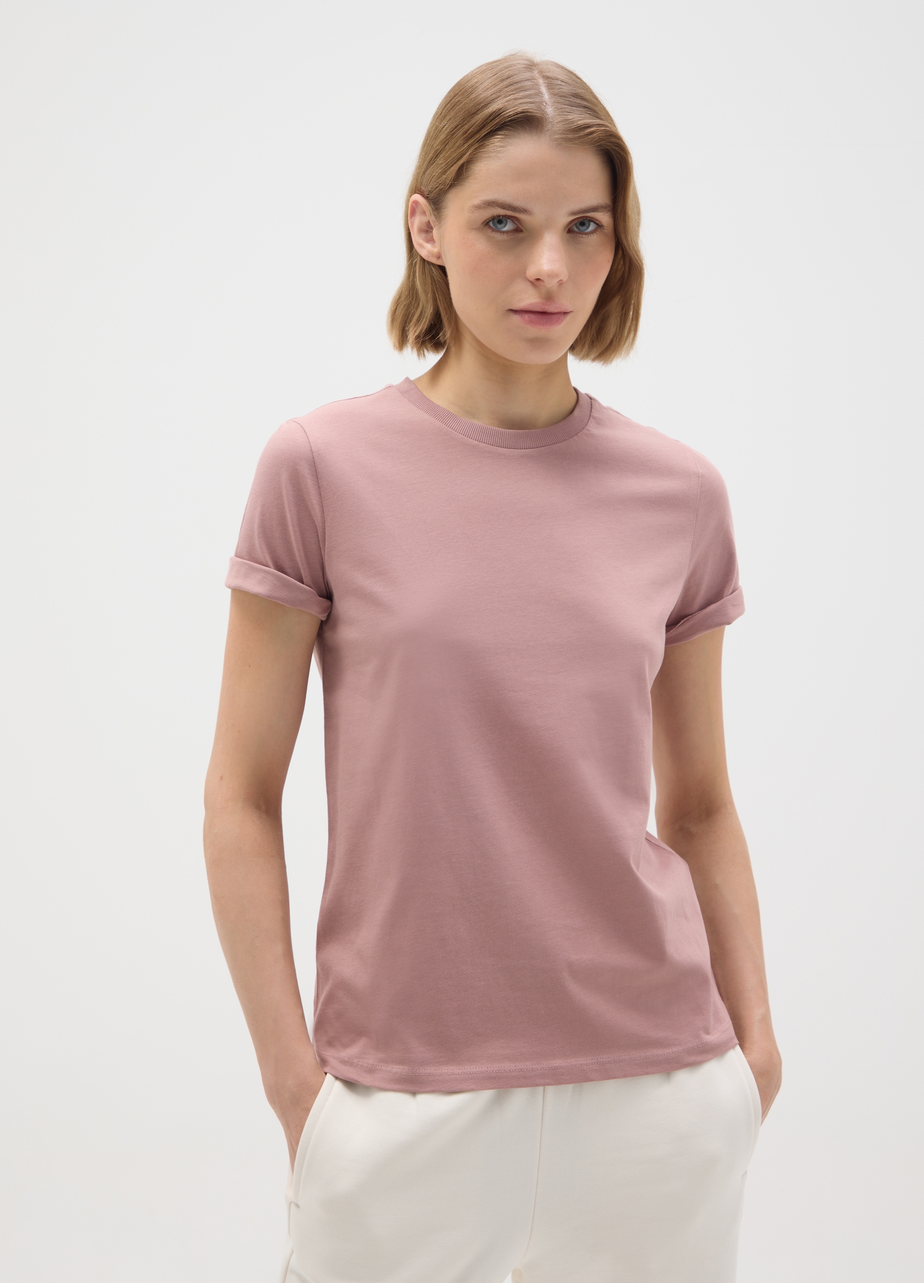 OVS , T-shirt In Puro Cotone Rosa Regular Fit, Donna, Rosa, Taglia: S