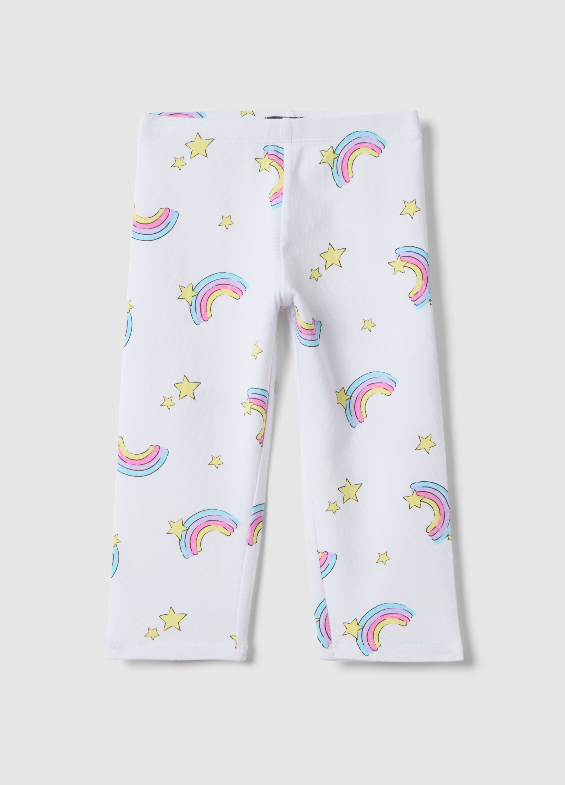 OVS KIDS, Leggings Ajustados De Algodón Orgánico Elástico Blanco Para Niña, Niña, Blanco óptico, Talla: 4-5