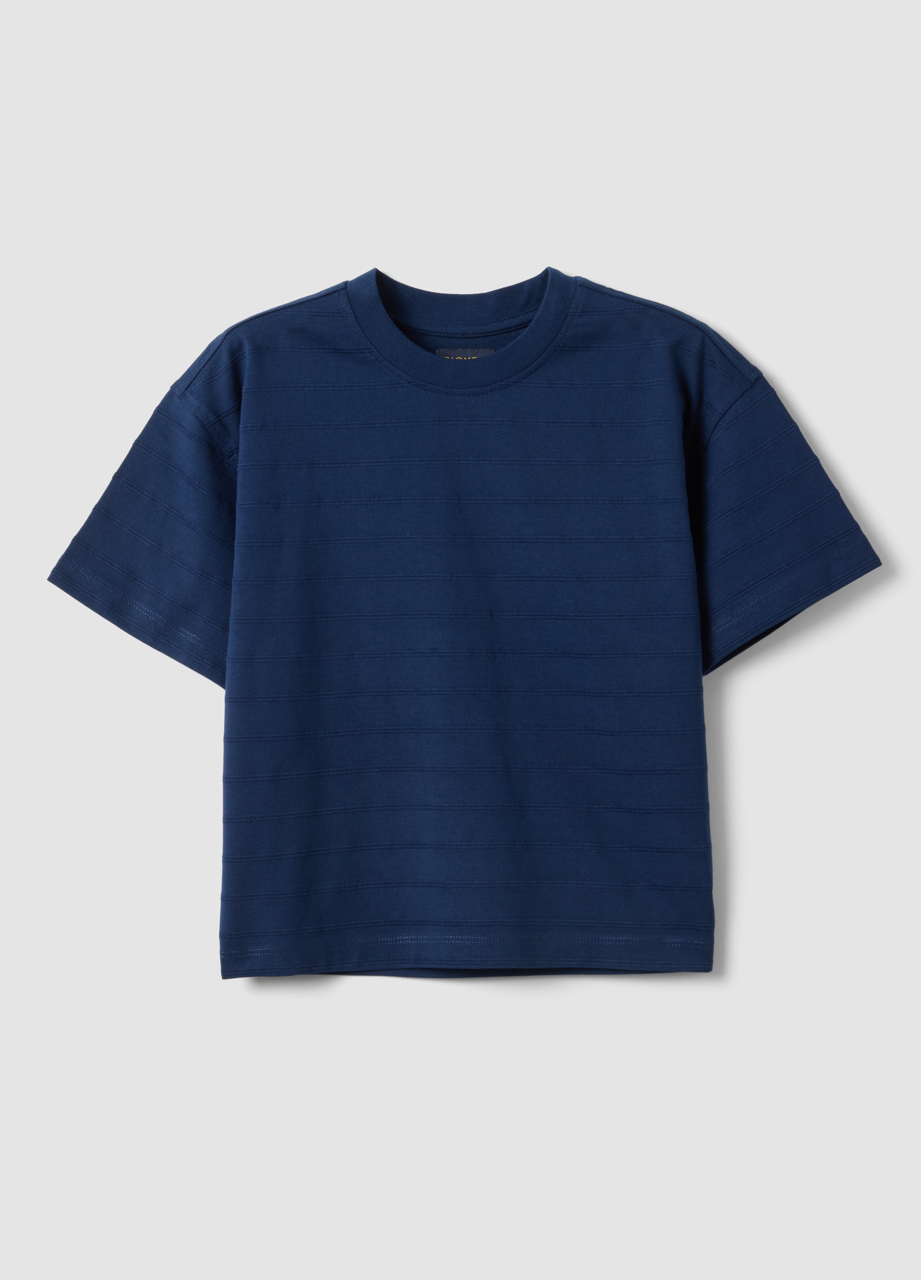 PIOMBO KIDS, Camiseta Azul De Corte Regular Para Niños De Puro Algodón, Niño, Azul oscuro, Talla: 10