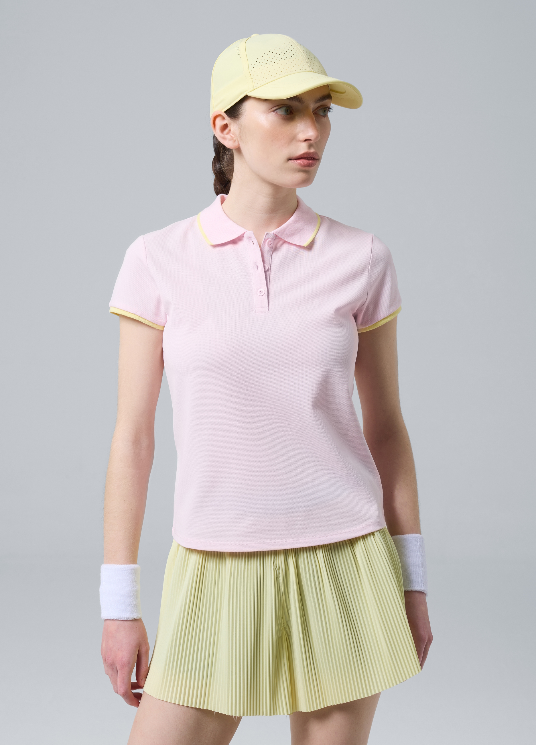 ALTAVIA COURT, Polo Sportiva Rosa In Cotone Elasticizzato Altavia Court, Donna, Rosa, Taglia: L