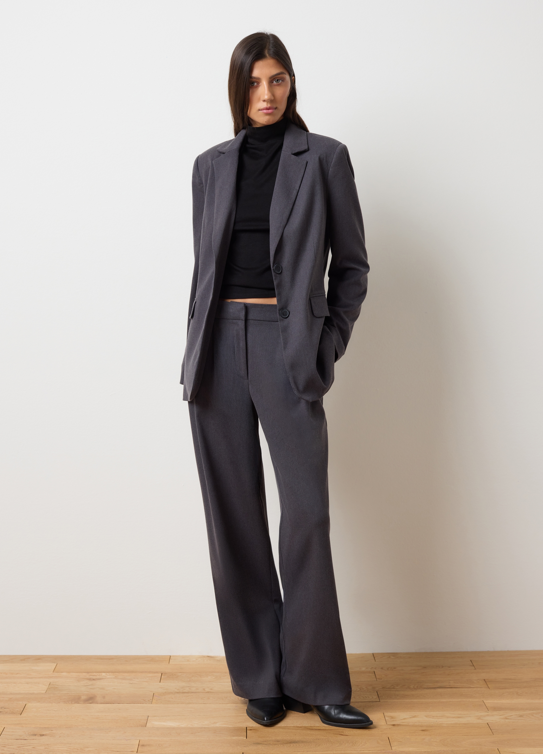 LES COPAINS, Pantaloni Grigi Slim Fit, Donna, Grigio, Taglia: 46