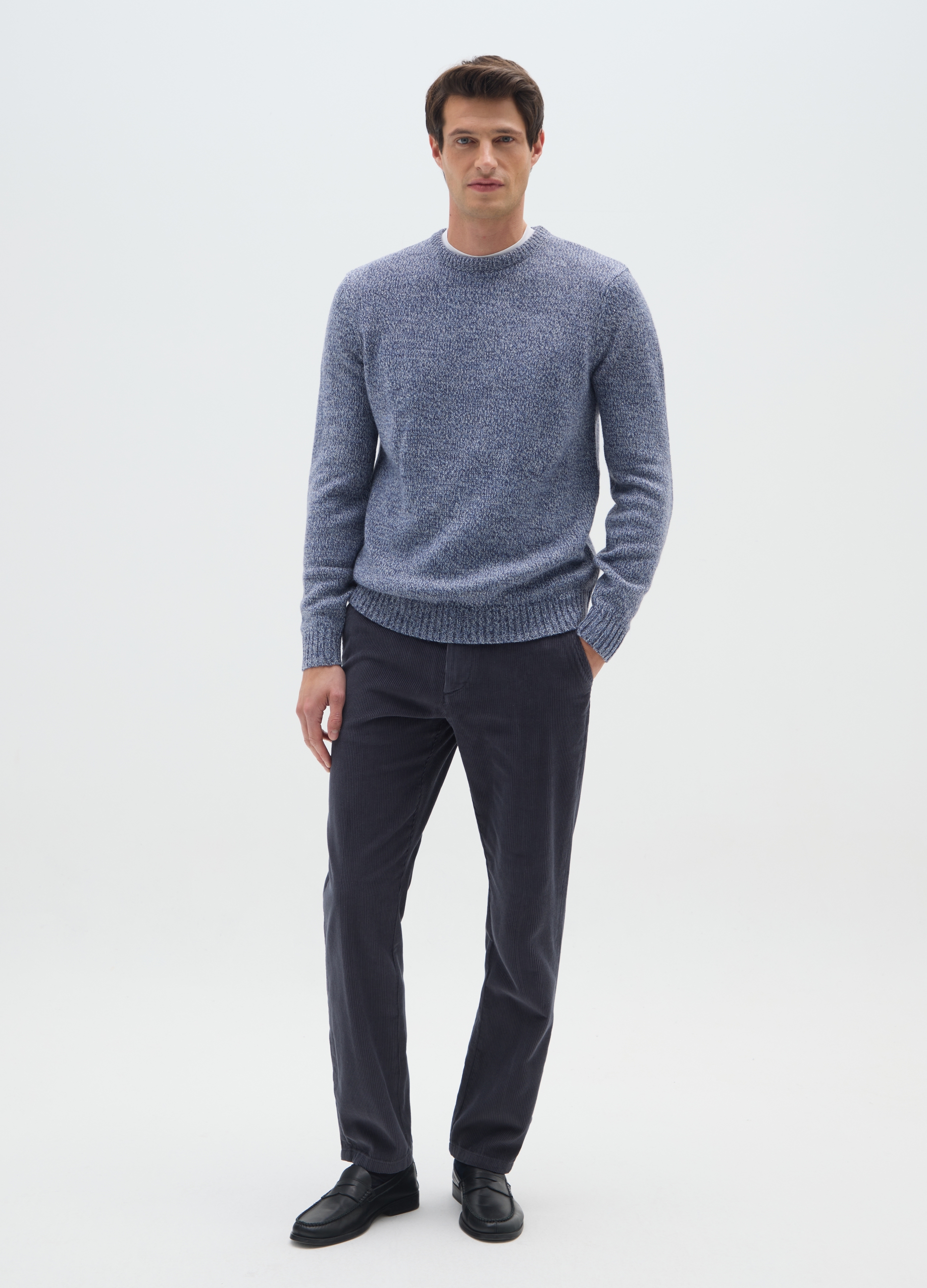 BST.1957, Pantaloni Chino Beige In Velluto A Coste Regular Fit, Uomo, Beige, Taglia: 44