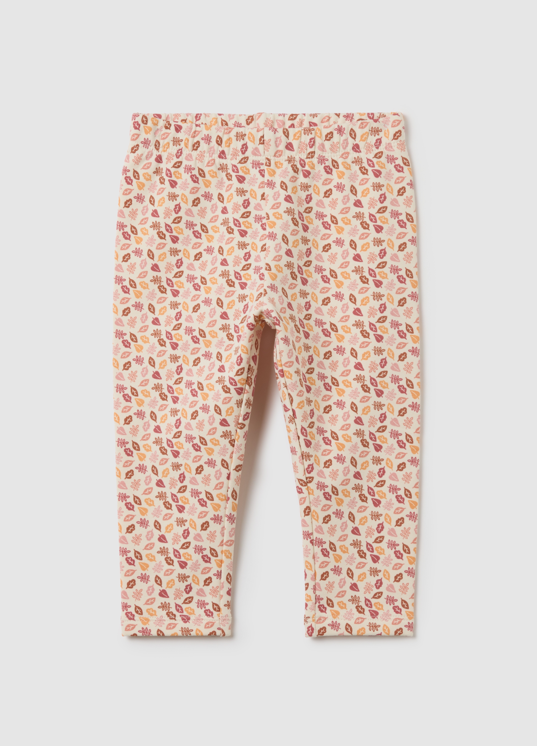 Leggings Da Bambina In Cotone Multicolor Regular Fit, Niña, Beige/Rosa, Talla: 12-18