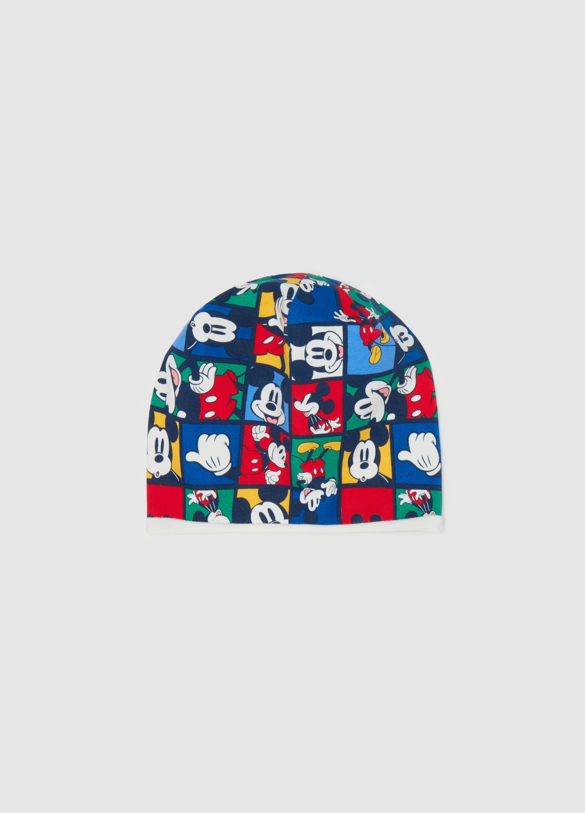 OVS, Berretto In French Terry Stampa Topolino, Bambino, Multicolor, Taglia: 46-48