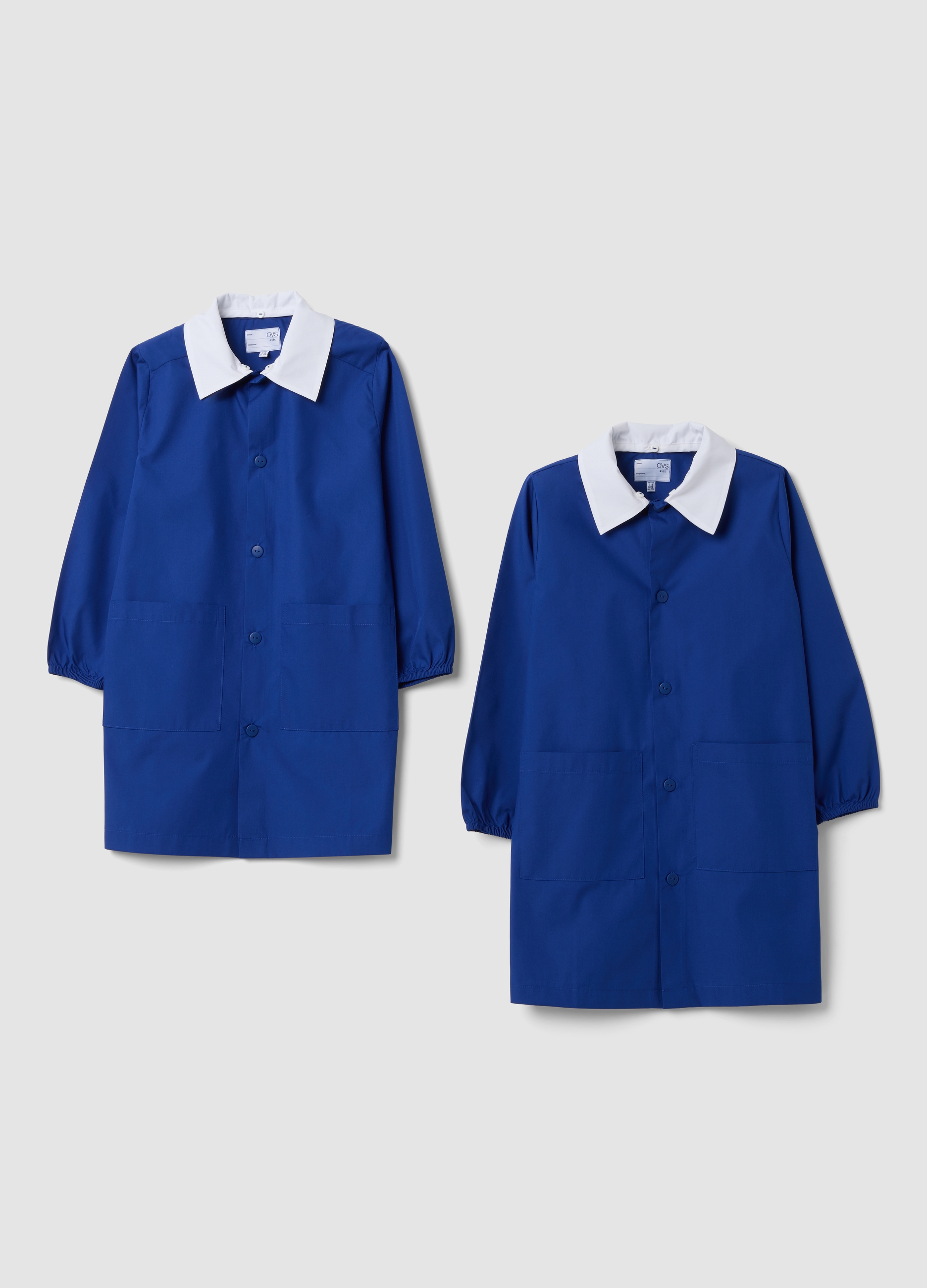 OVS KIDS, Bipack Di Grembiuli Blu Con Colletto Bianco Per La Scuola Da Bambino, Blu, Taglia: 13-14