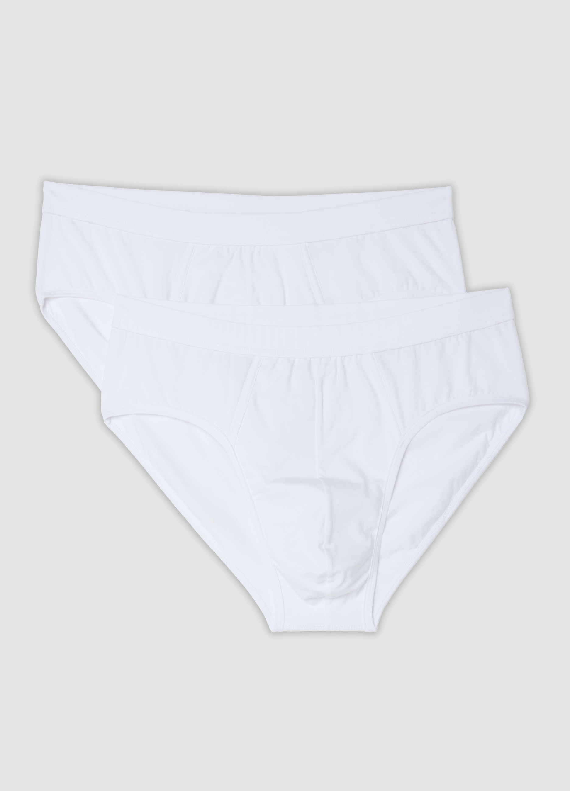 OVS, Bipack Di Slip Bianchi In Cotone Mercerizzato Elasticizzato, Uomo, Bianco, Taglia: S