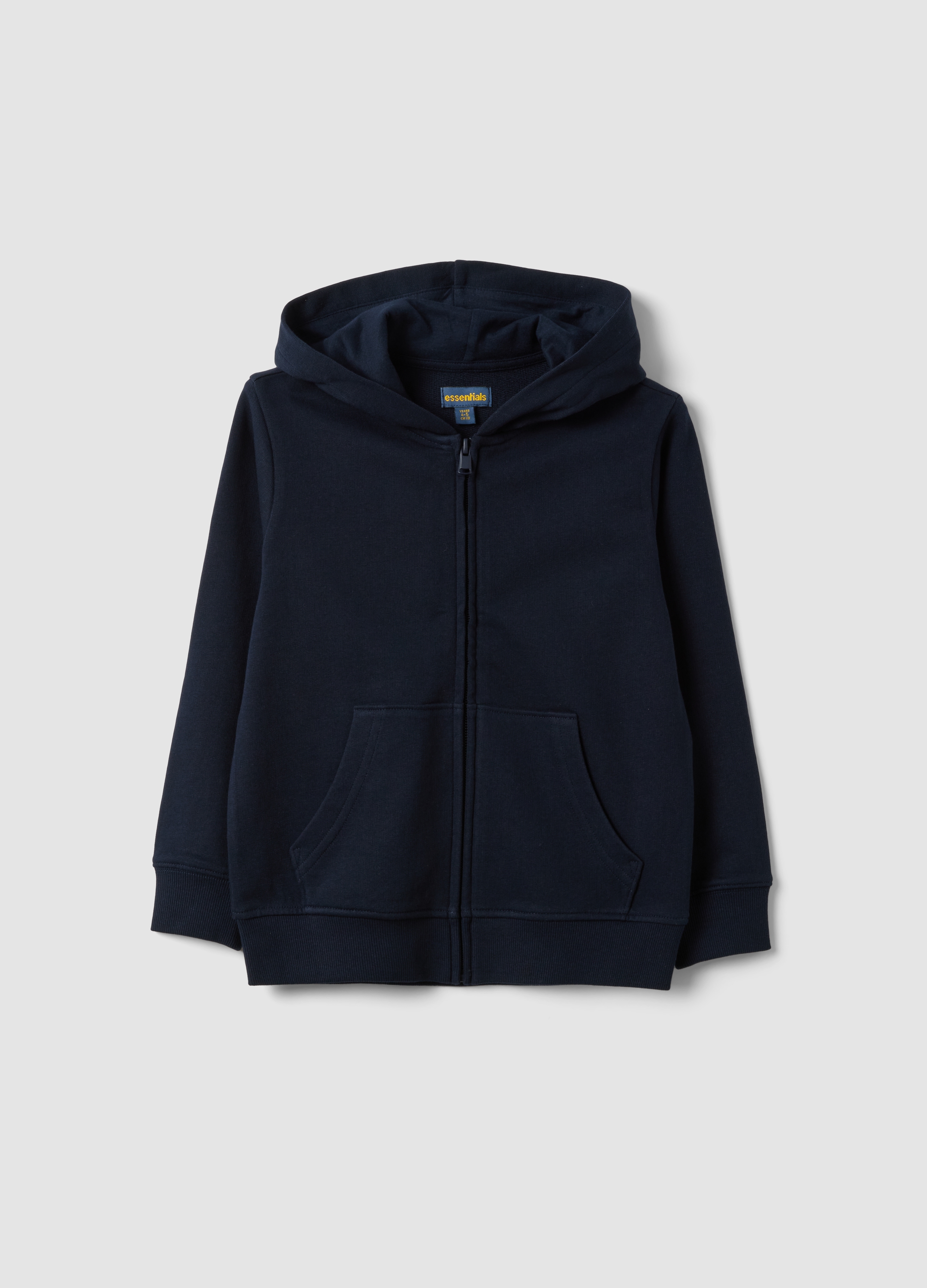 OVS KIDS, Felpa Blu Con Cappuccio In Puro Cotone Organico Per Bambino Regular Fit, Blu, Taglia: 8-9