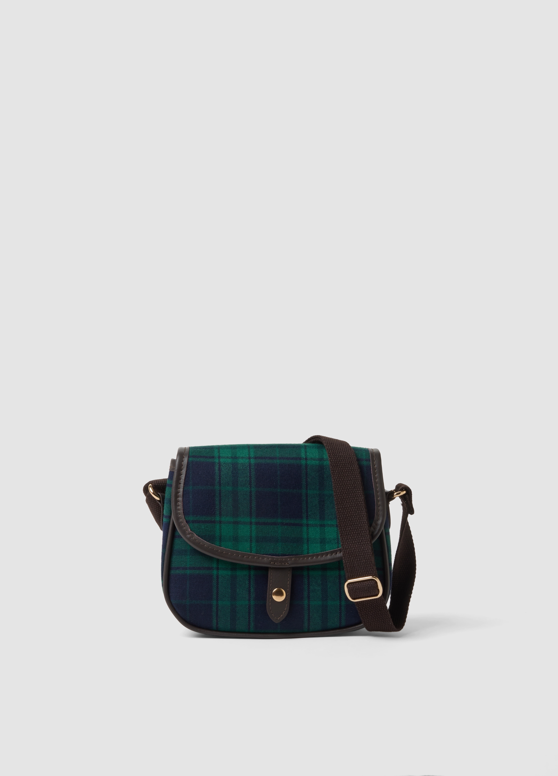 PIOMBO, Borsa Multicolor In Tessuto Elasticizzato A Tracolla Scozzese, Donna, Multicolor, Taglia: ONE SIZE