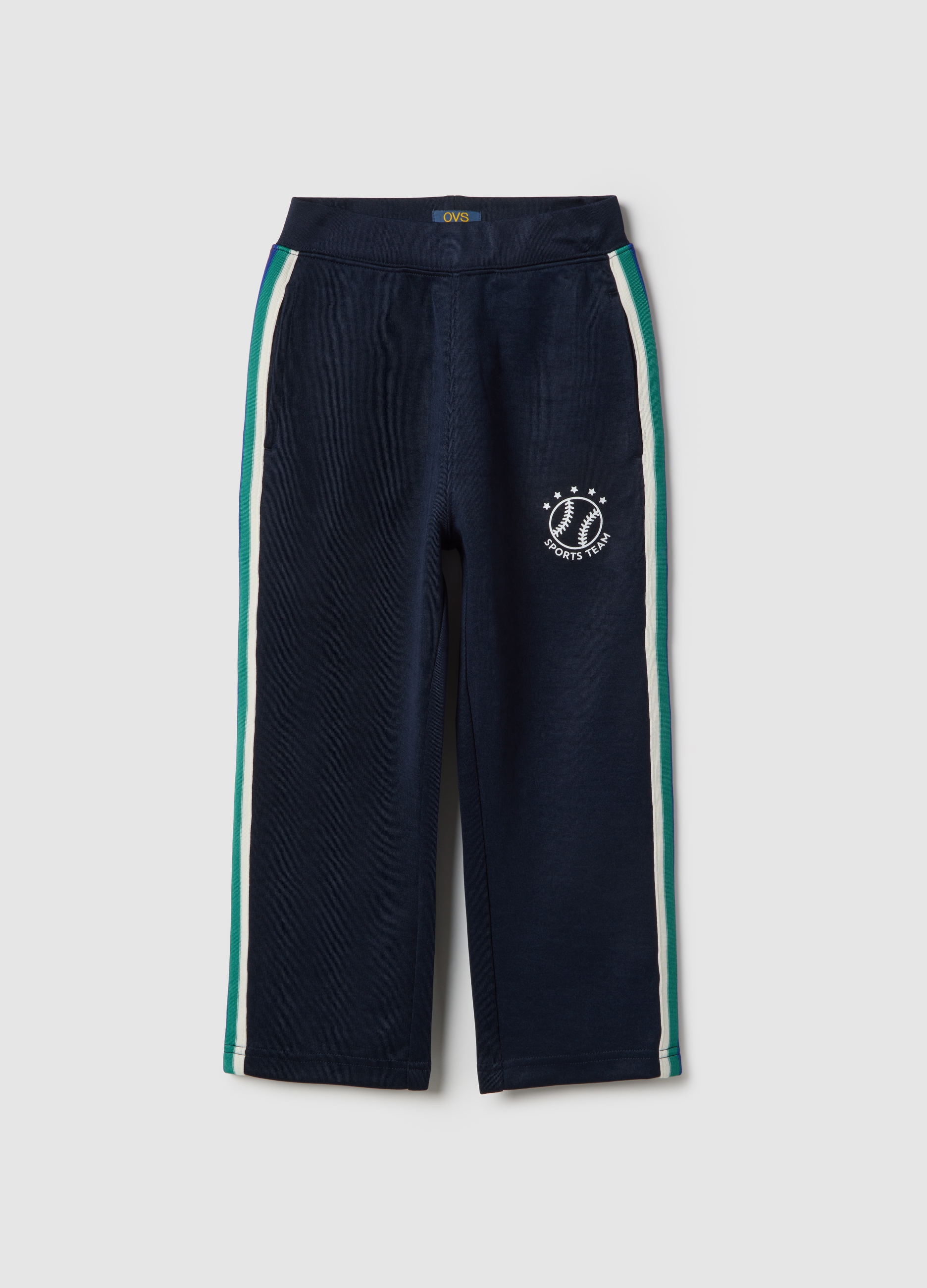 OVS KIDS, Pantalones Azules De Ajuste Regular En Mezcla De Algodón Para Niños, Niño, Blu Bluette, Talla: 6-7