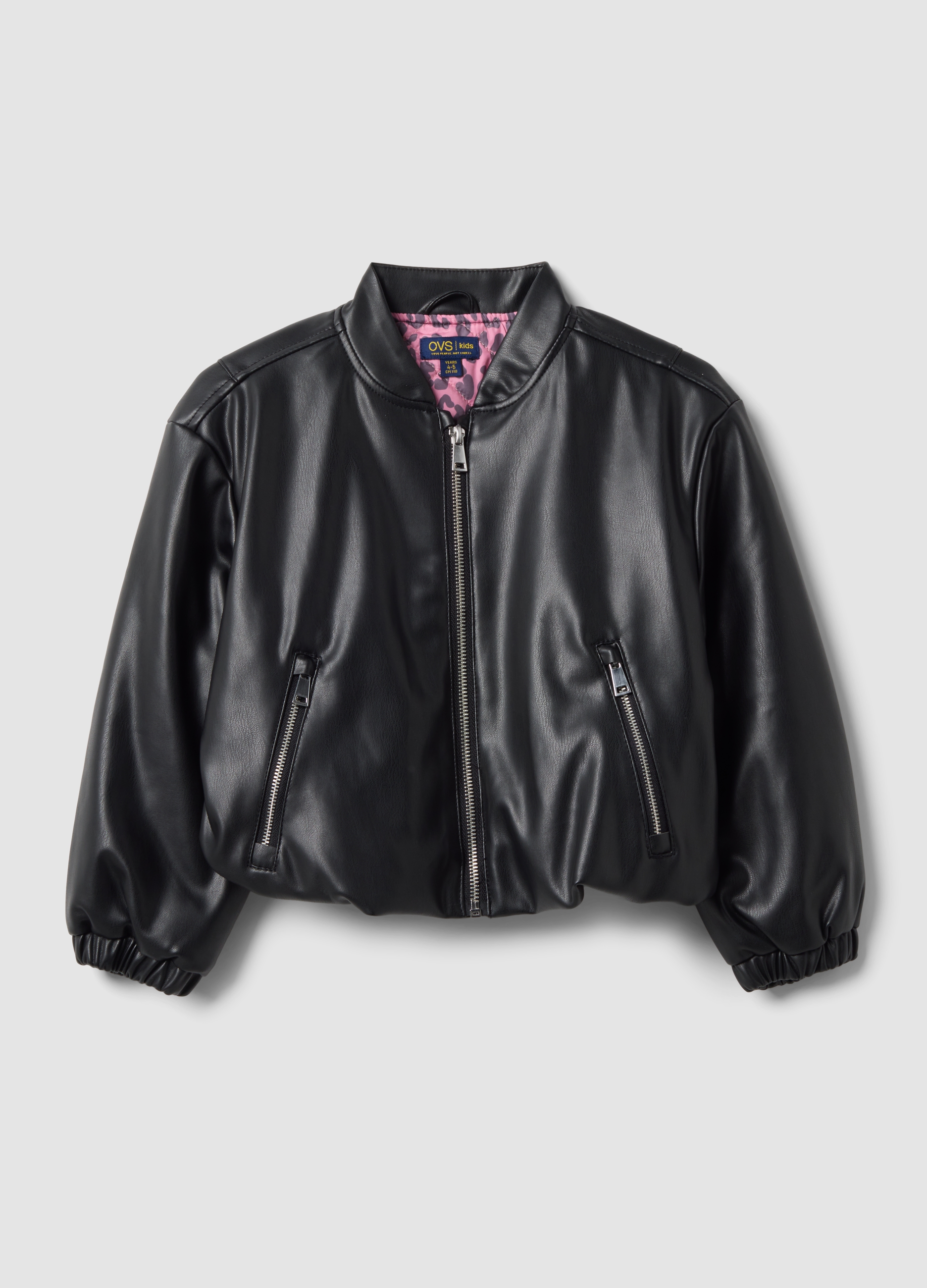 OVS KIDS, Giubbotto Nero Con Zip Regular Fit Per Bambina, Nero, Taglia: 8-9