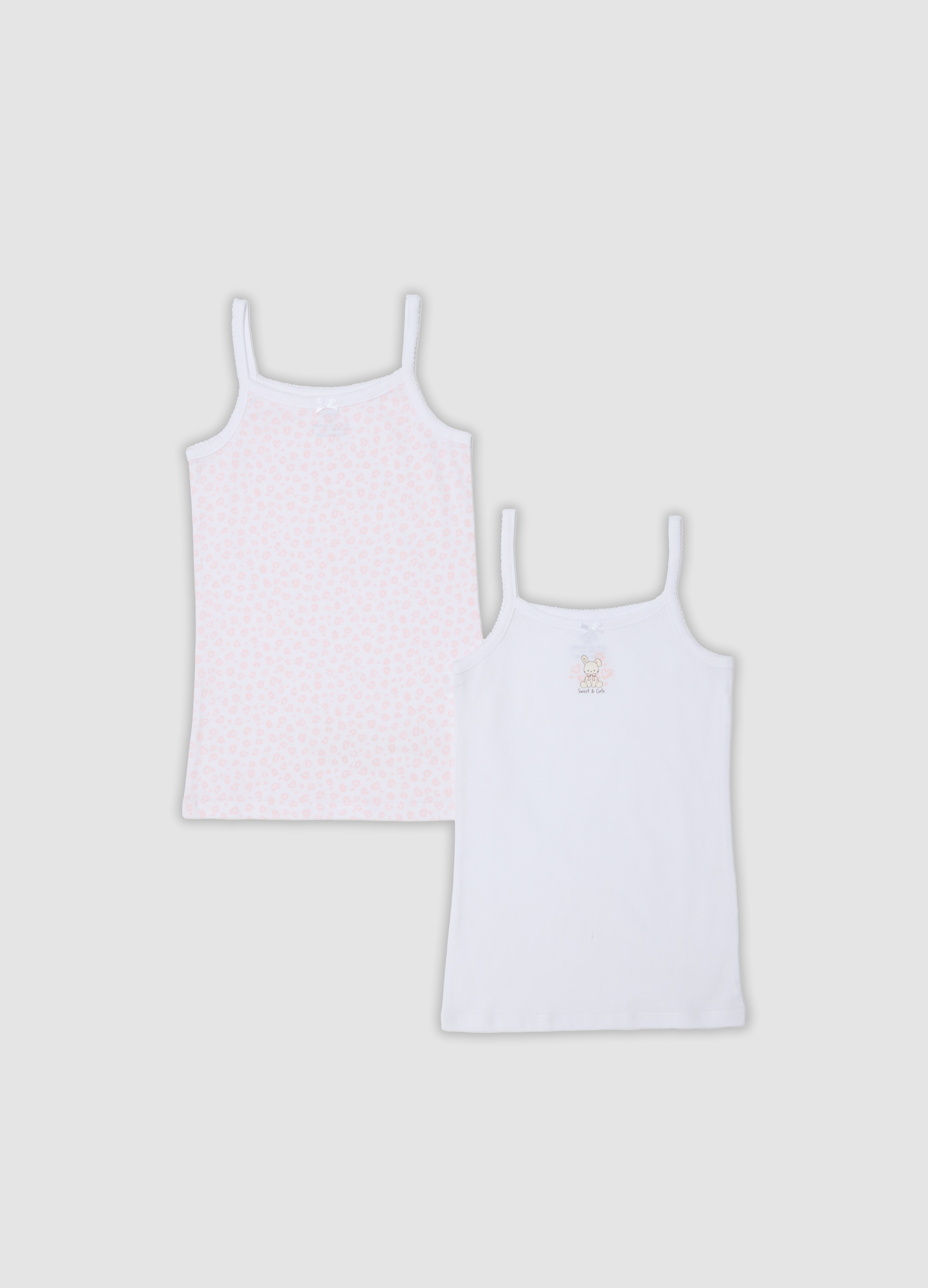 OVS KIDS, Bipack Di Canottiere Multicolor In Puro Cotone Organico Con Fantasia, Bambina, Multicolor, Taglia: 5-6
