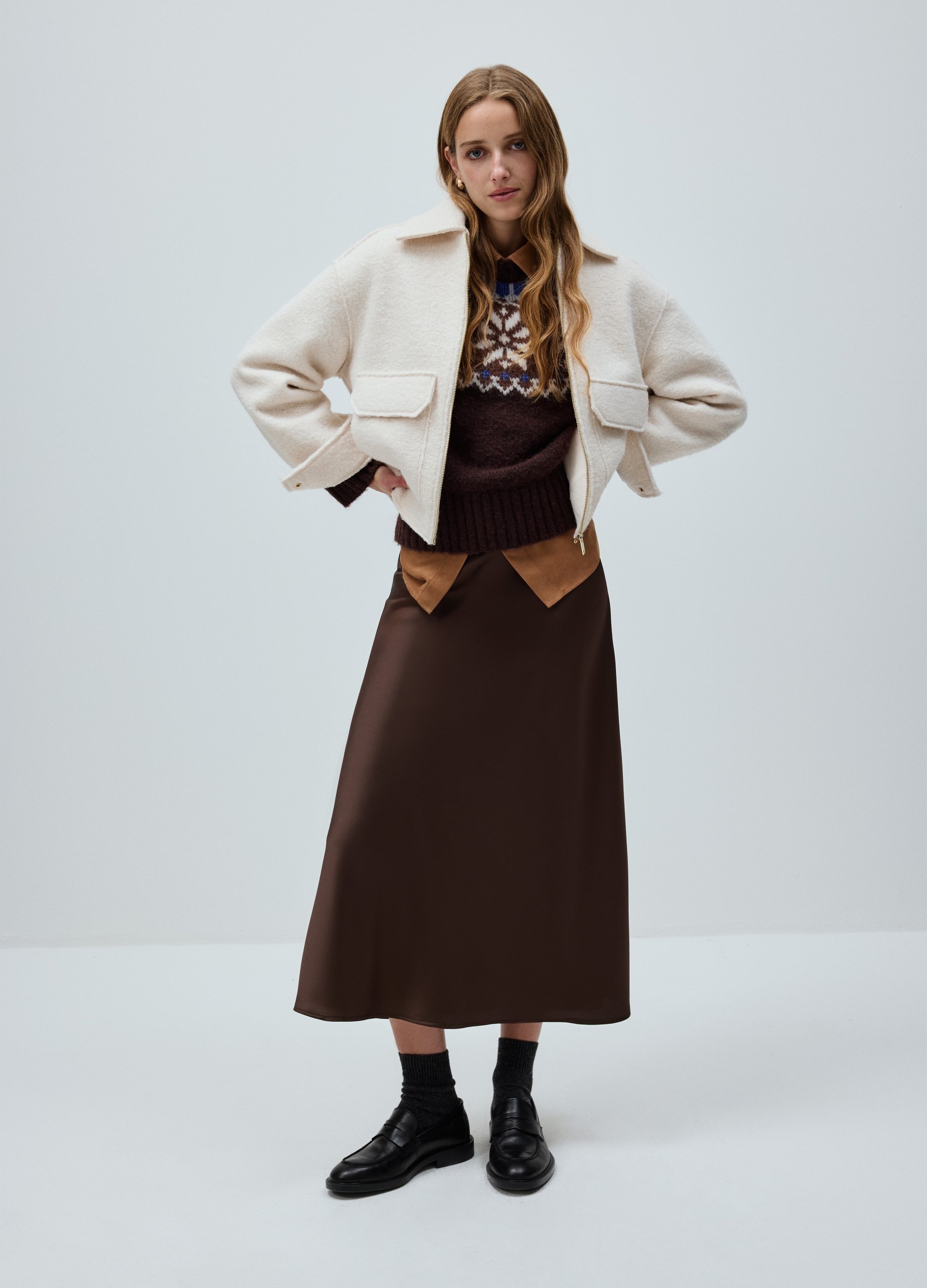 OVS, Giacca Bianca Regular Fit Con Zip, Donna, Bianco, Taglia: M