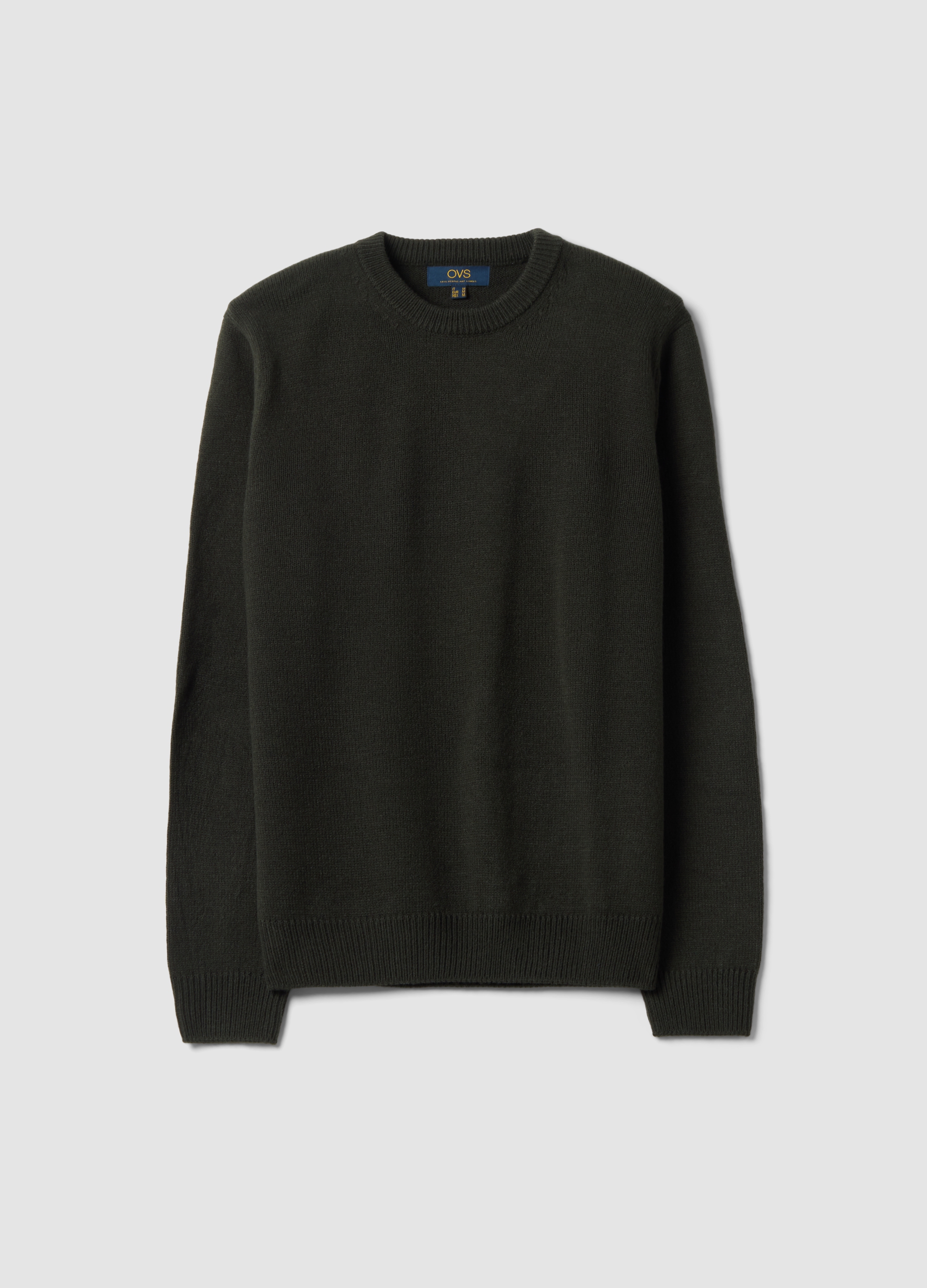 OVS, Maglia Verde Girocollo In Jersey Knit Regular Fit, Uomo, Verde, Taglia: M