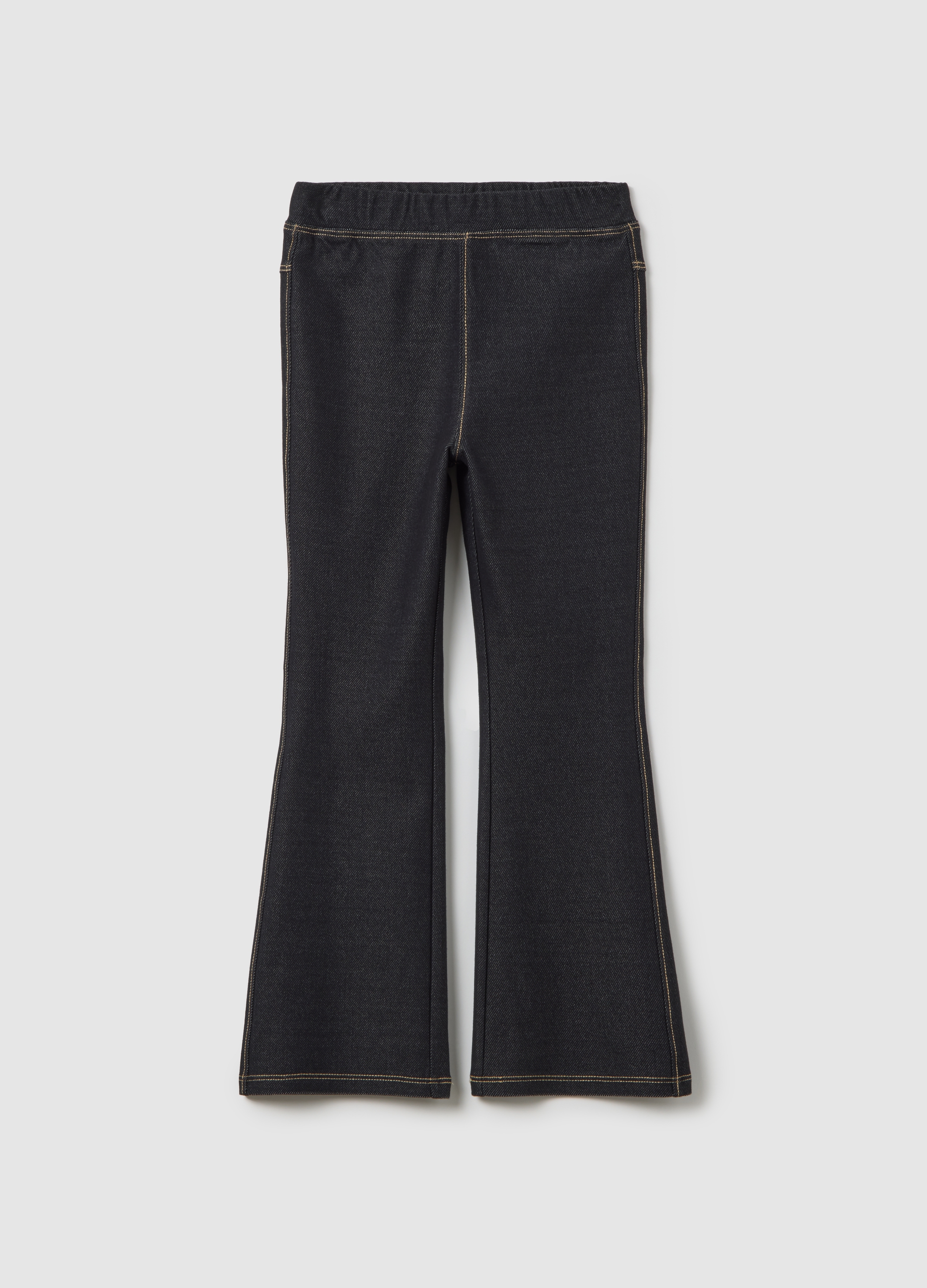 Leggings Da Bambina In Misto Cotone Denim Skinny, Niña, Azul vaquero, Talla: 8-9