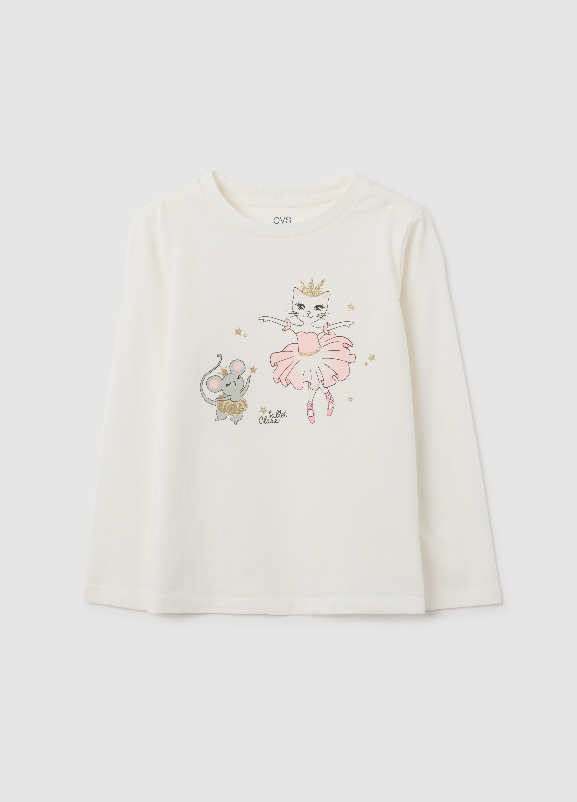 T-shirt Da Bambina In Puro Cotone Bianca Regular Fit Con Stampa, Niña, Blanco, Talla: 7-8