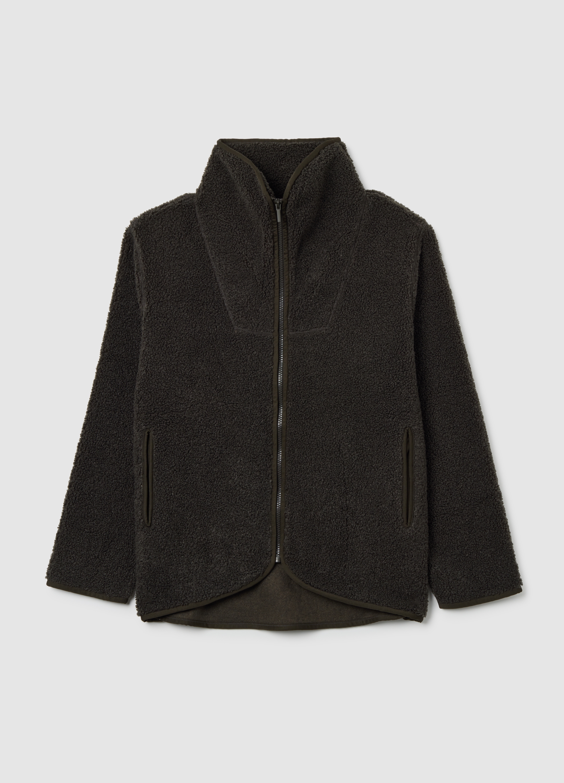 Sudadera Negra De Corte Regular Con Cremallera, Mujer, Gunmetal, Talla: 38