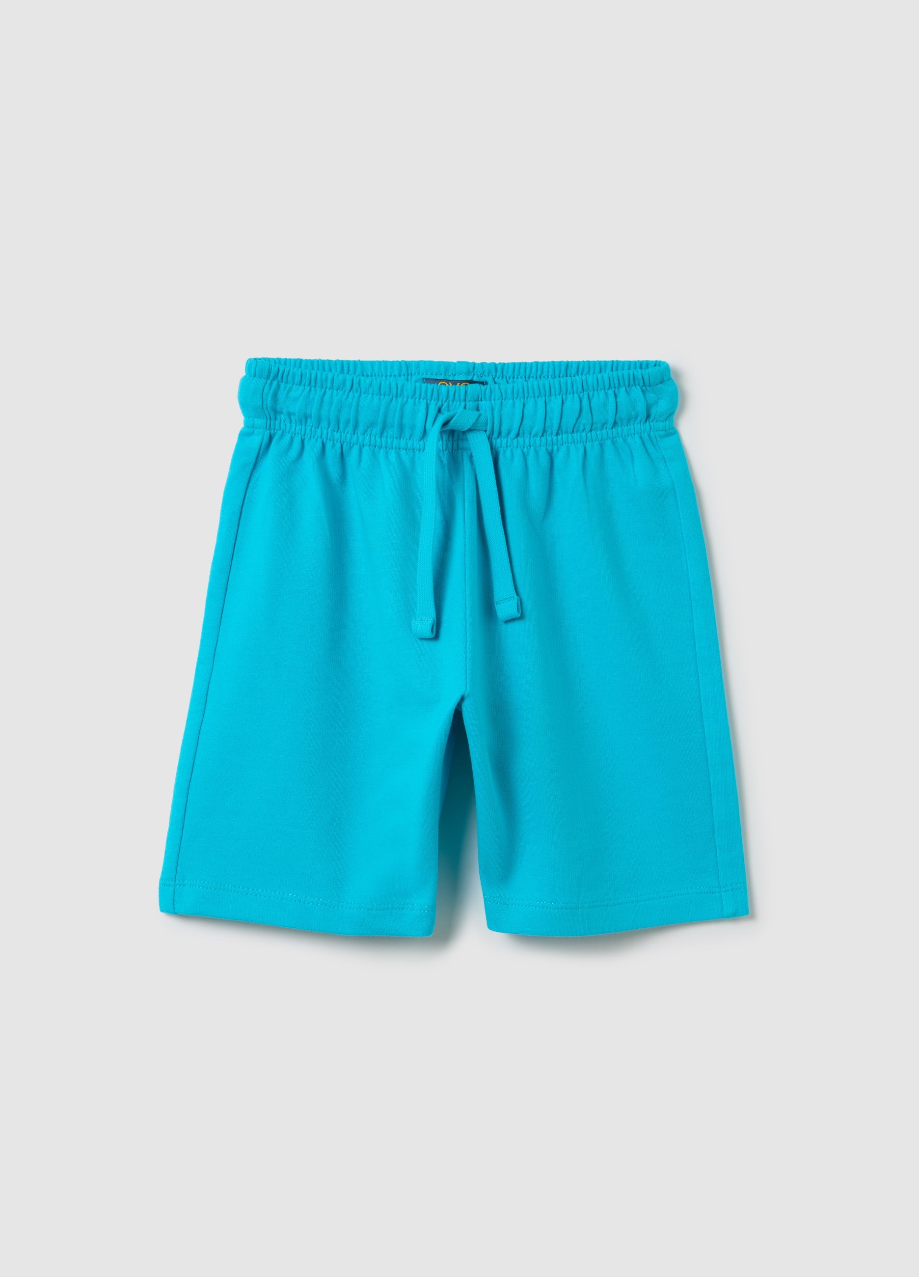 Pantalones Cortos En Turquesa De Algodón Orgánico Ovs Kids, Niño, Azul oscuro, Talla: 8-9