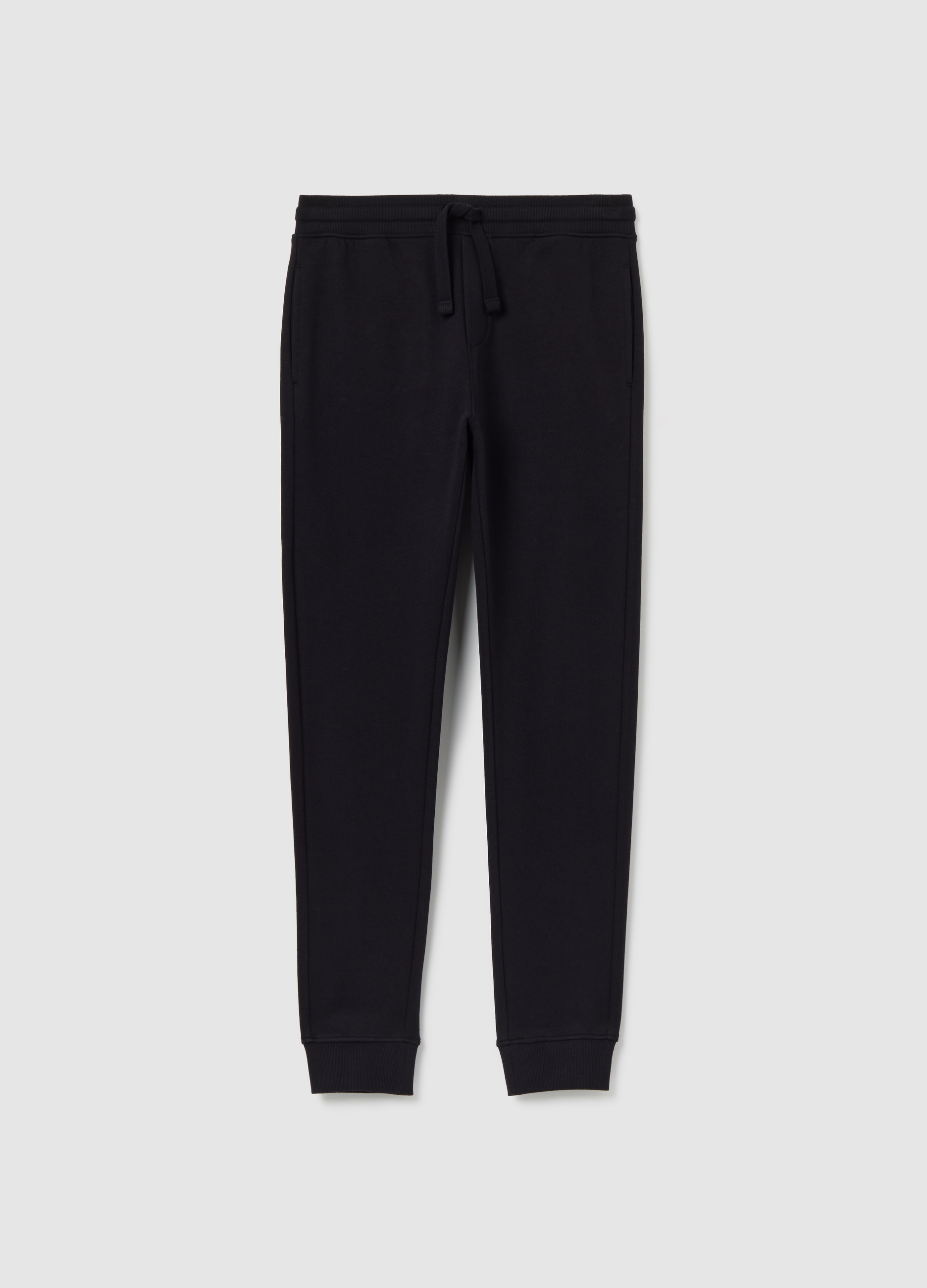 OVS KIDS, Pantaloni Jogger Neri Da Ragazzo In Puro Cotone Regular Fit, Niño, Gunmetal, Talla: 10-11