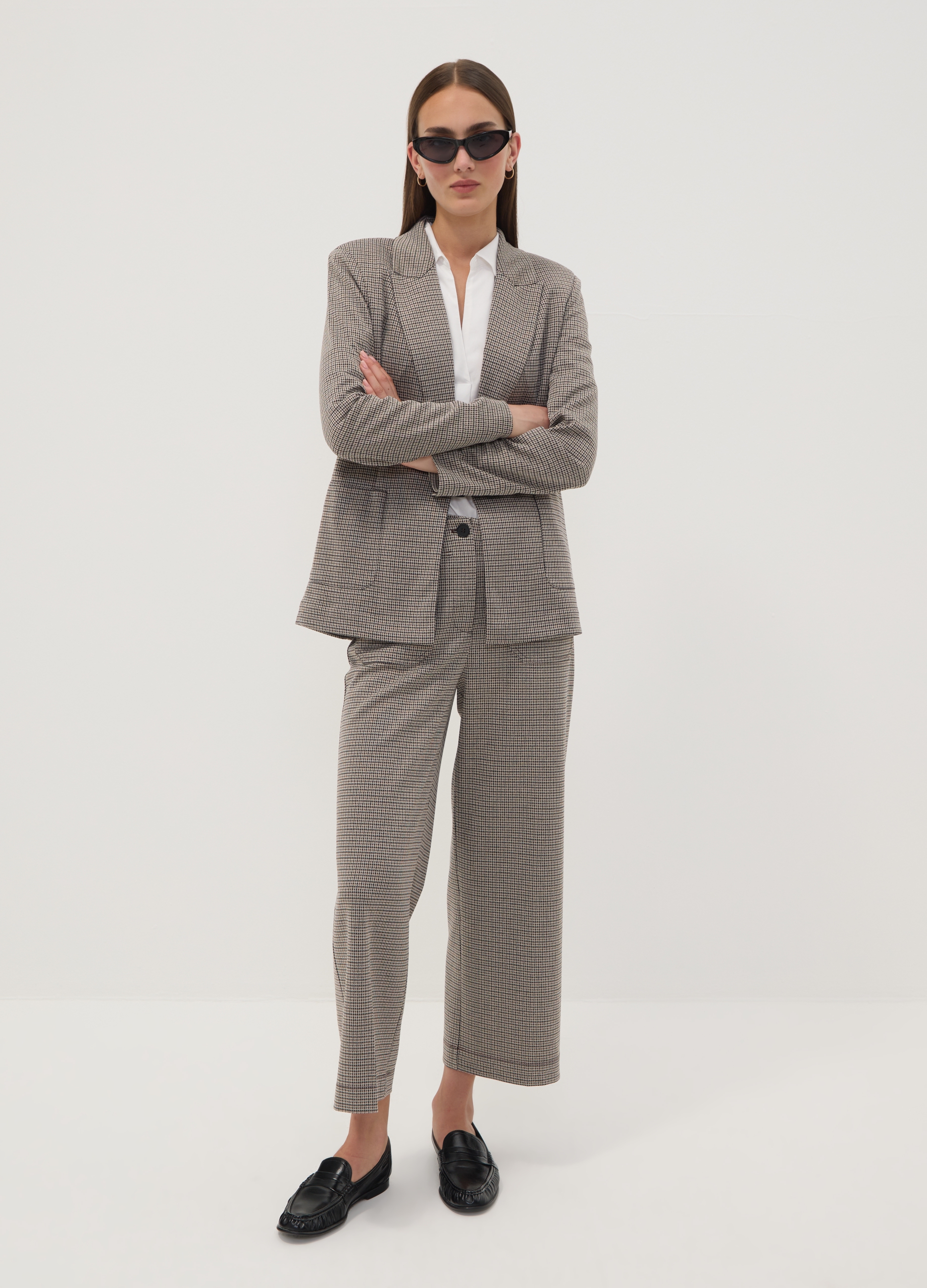 OVS, Pantaloni Culotte Beige In Viscosa Elasticizzata, Donna, Grigio, Taglia: L