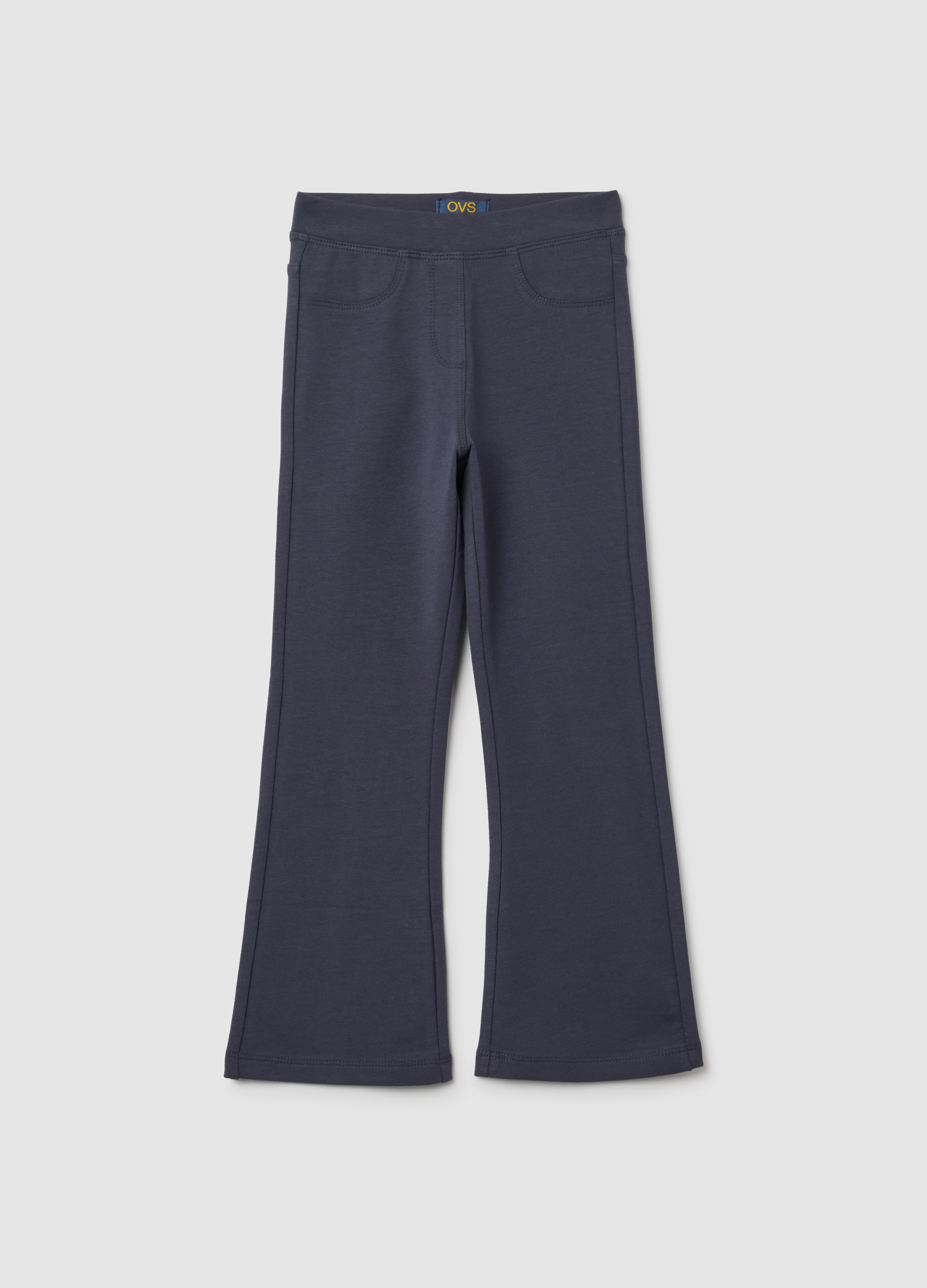 Treggings Da Bambina In Misto Cotone Blu Regular Fit, Niña, Blu Bluette, Talla: 6-7