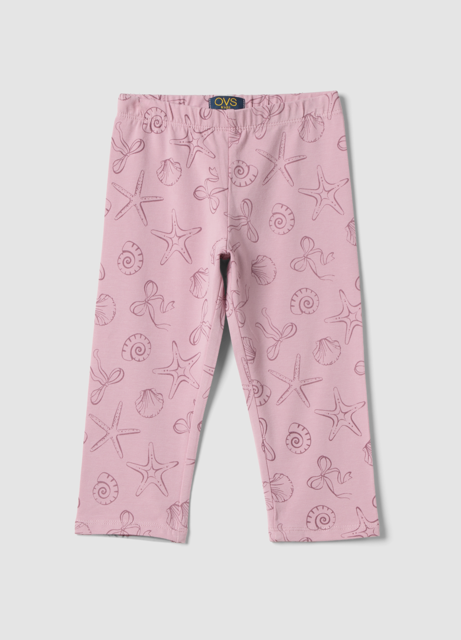 OVS KIDS, Leggings Skinny Rosa In Cotone Elasticizzato Da Bambina Con Stampe, Niña, Rosa, Talla: 8-9