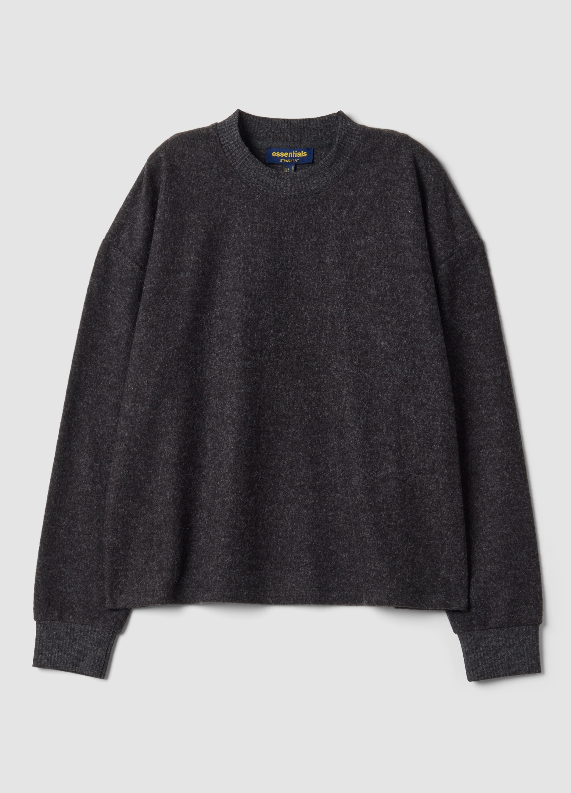 OVS, Maglia Grigia In Misto Viscosa Con Girocollo Regular Fit, Donna, Grigio, Taglia: S