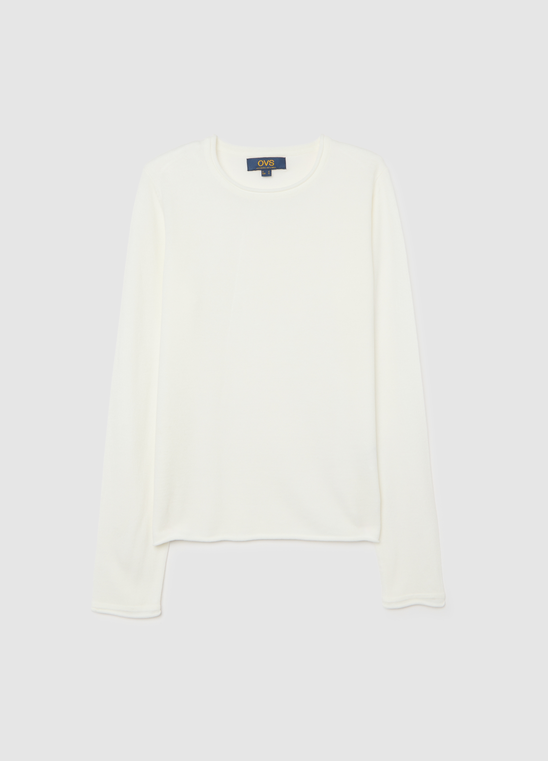 Maglione Bianco In Puro Acrilico, Mujer, Blanco, Talla: XXL