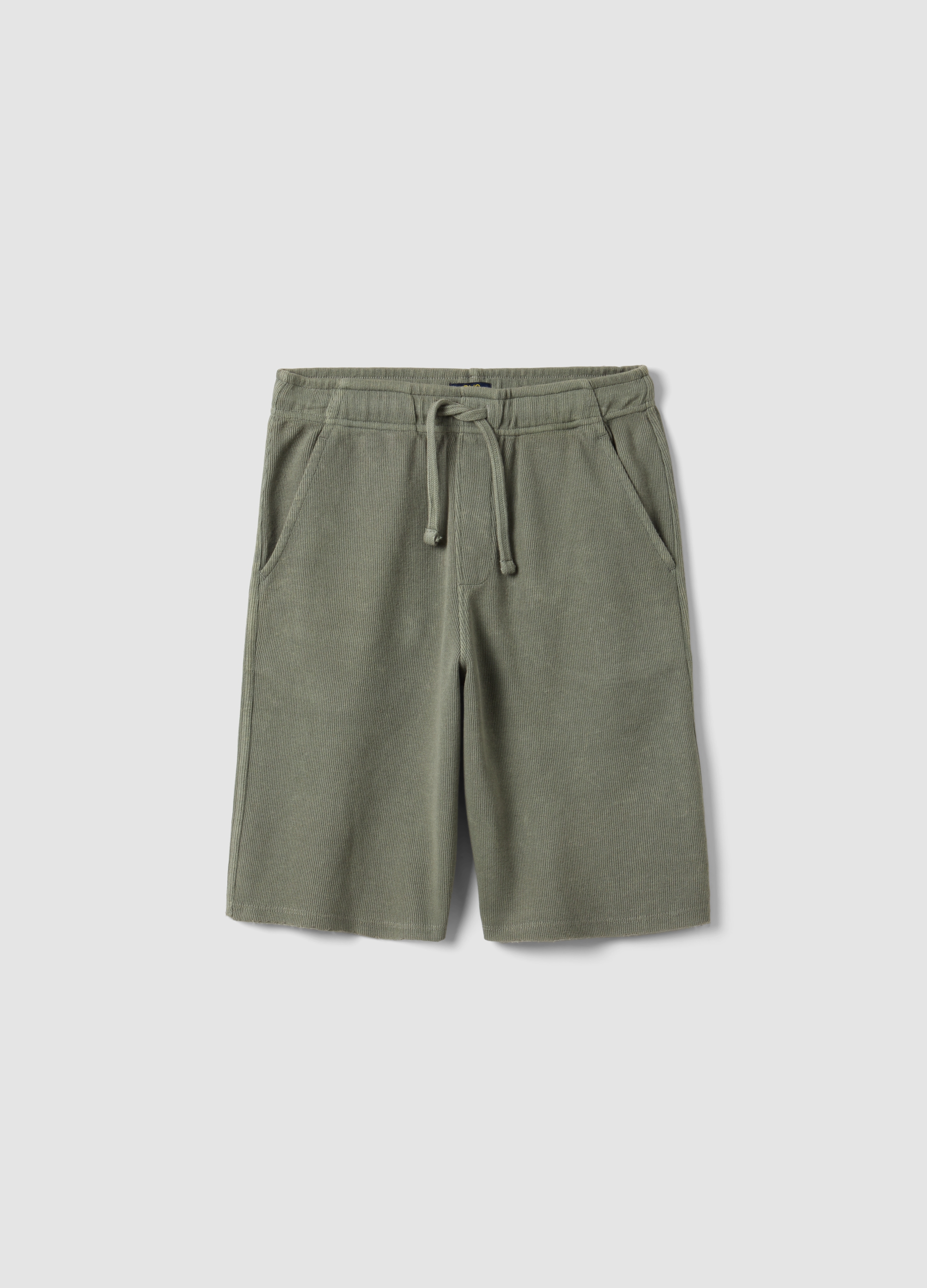 OVS KIDS, Short Verde De Mezcla De Algodón Para Chico, Fit Oversize, Niño, Verde militar, Talla: 14-15