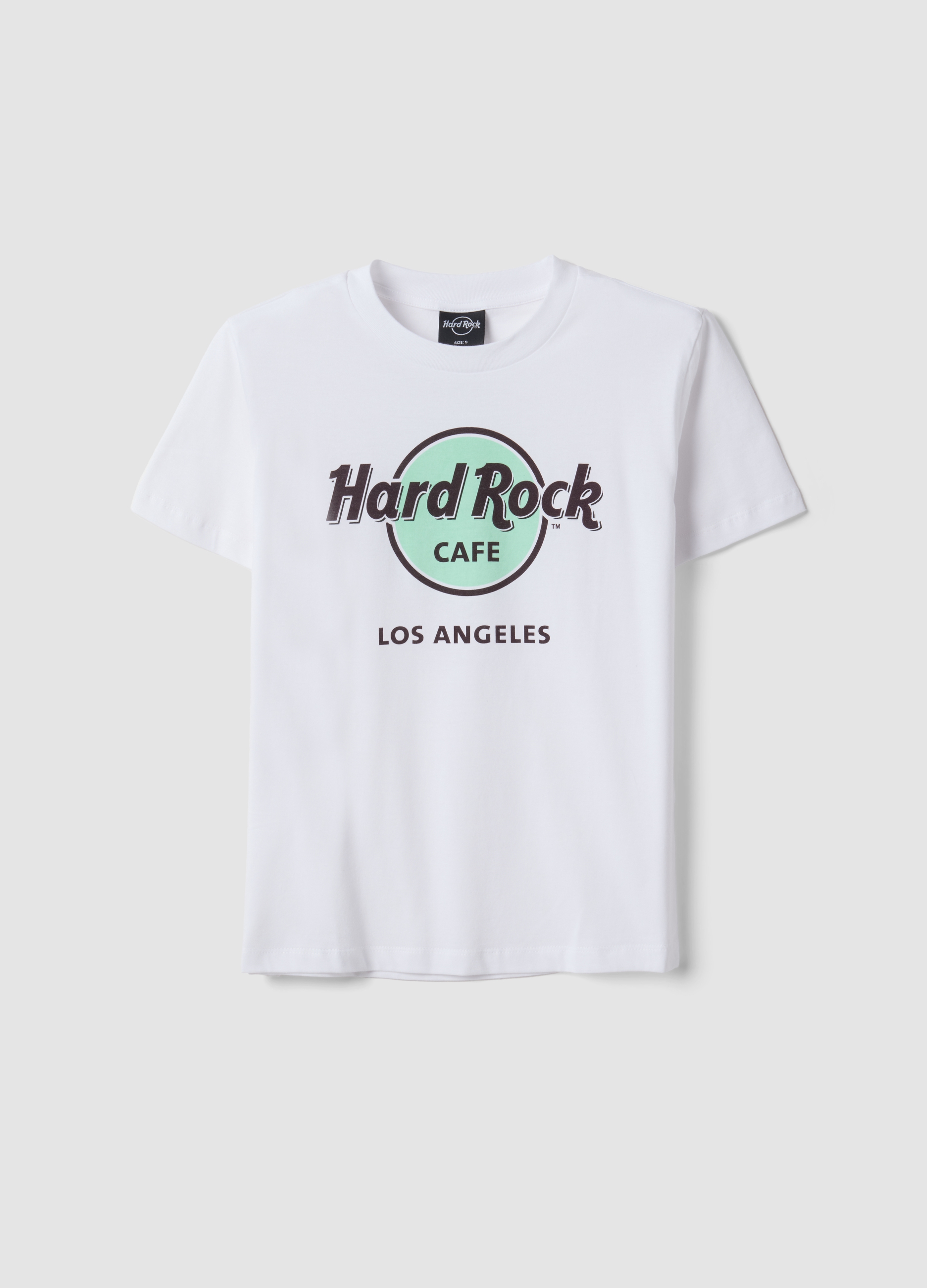 HARD ROCK CAFE, T-shirt Bianca In Puro Cotone Con Logo Hard Rock Cafe Regular Fit, Unisex, Bianco, Taglia: M