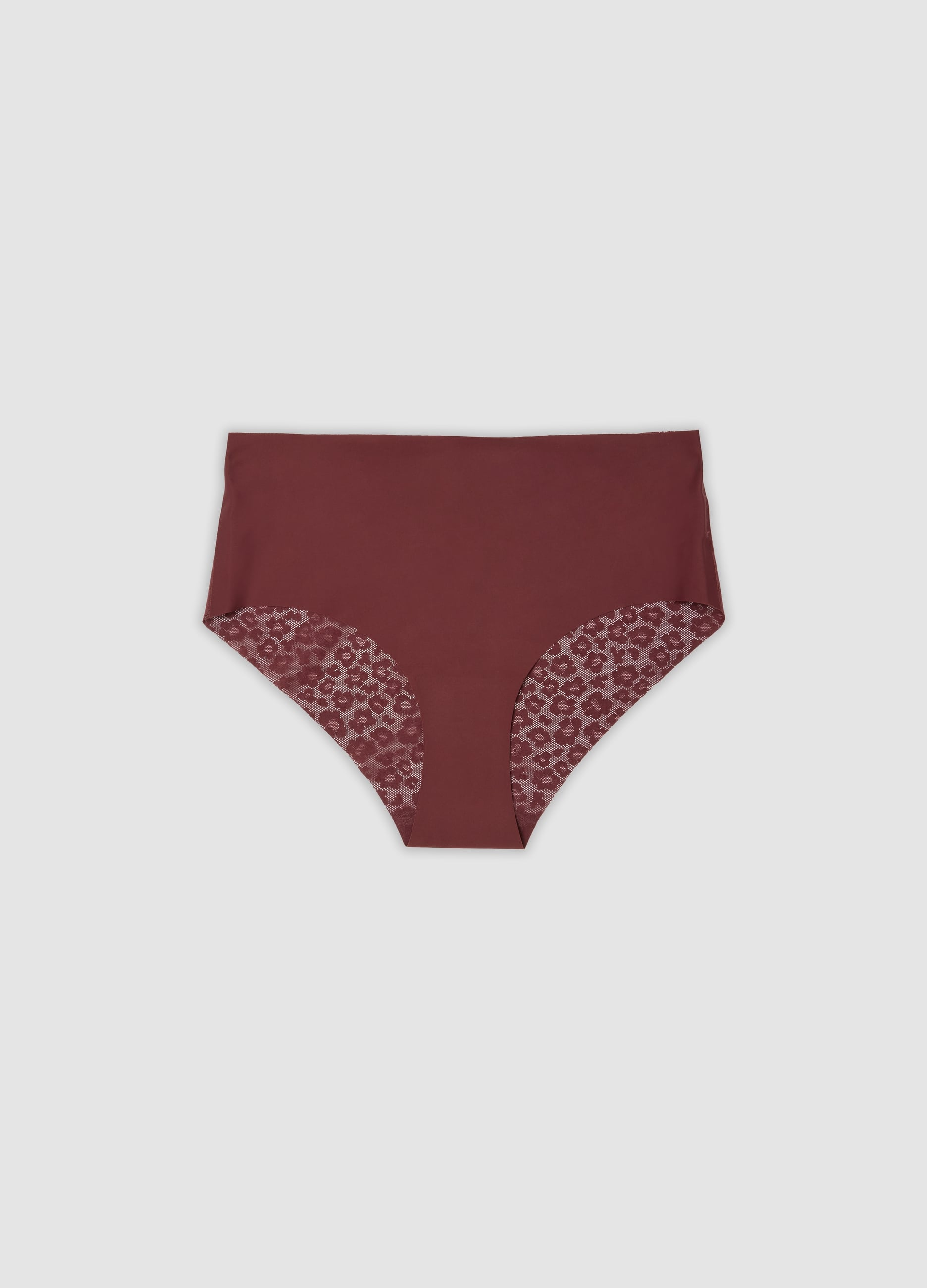 OVS, Slip Rosso In Tessuto Elasticizzato Con Inserti Floreali, Donna, Rosso, Taglia: 5
