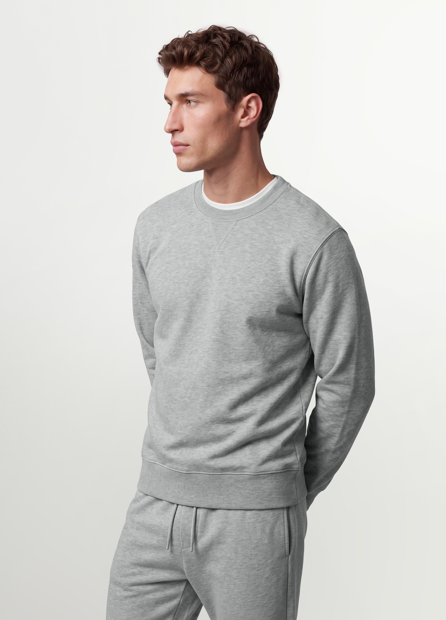 OVS, Felpa Grigia Girocollo In Misto Cotone Regular Fit, Uomo, Grigio, Taglia: XXL