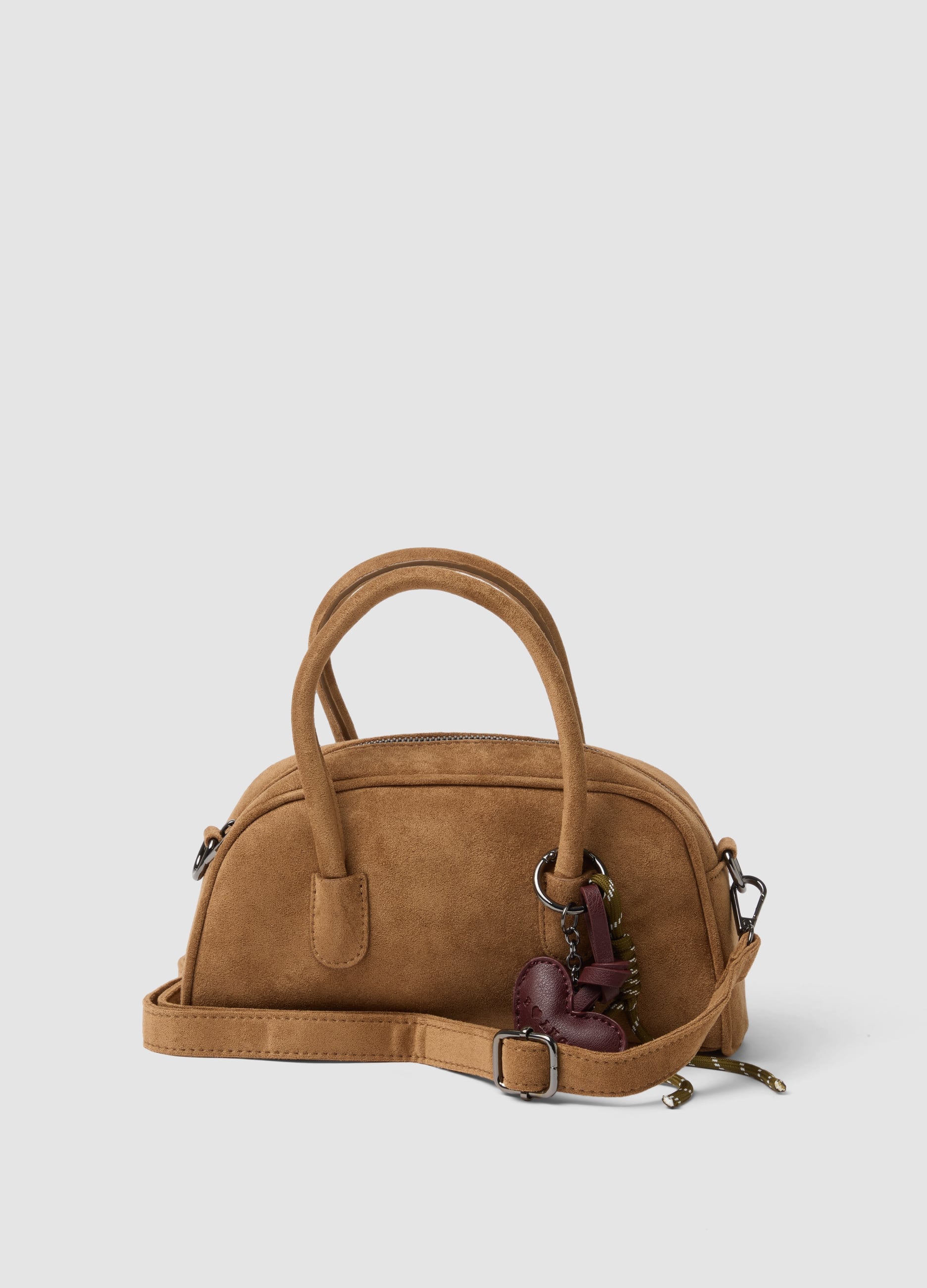 B.ANGEL, Borsa Marrone A Doppi Manici In Tessuto Elasticizzato, Donna, Marrone, Taglia: ONE SIZE