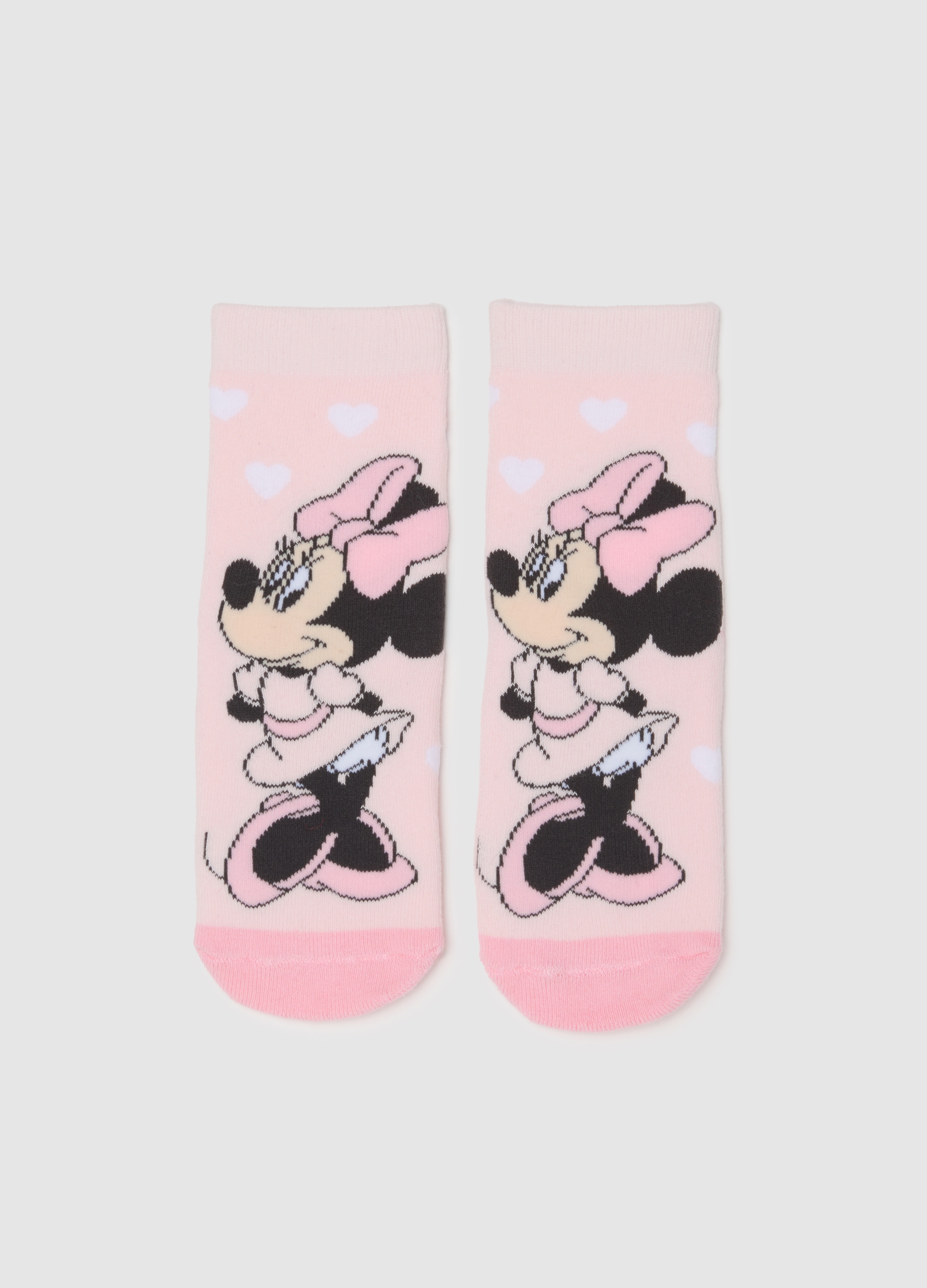 DISNEY, Calze Da Bambina In Misto Cotone Rosa Antiscivolo Con Stampa Disney, Niña, Rosa Claro, Talla: 25/27