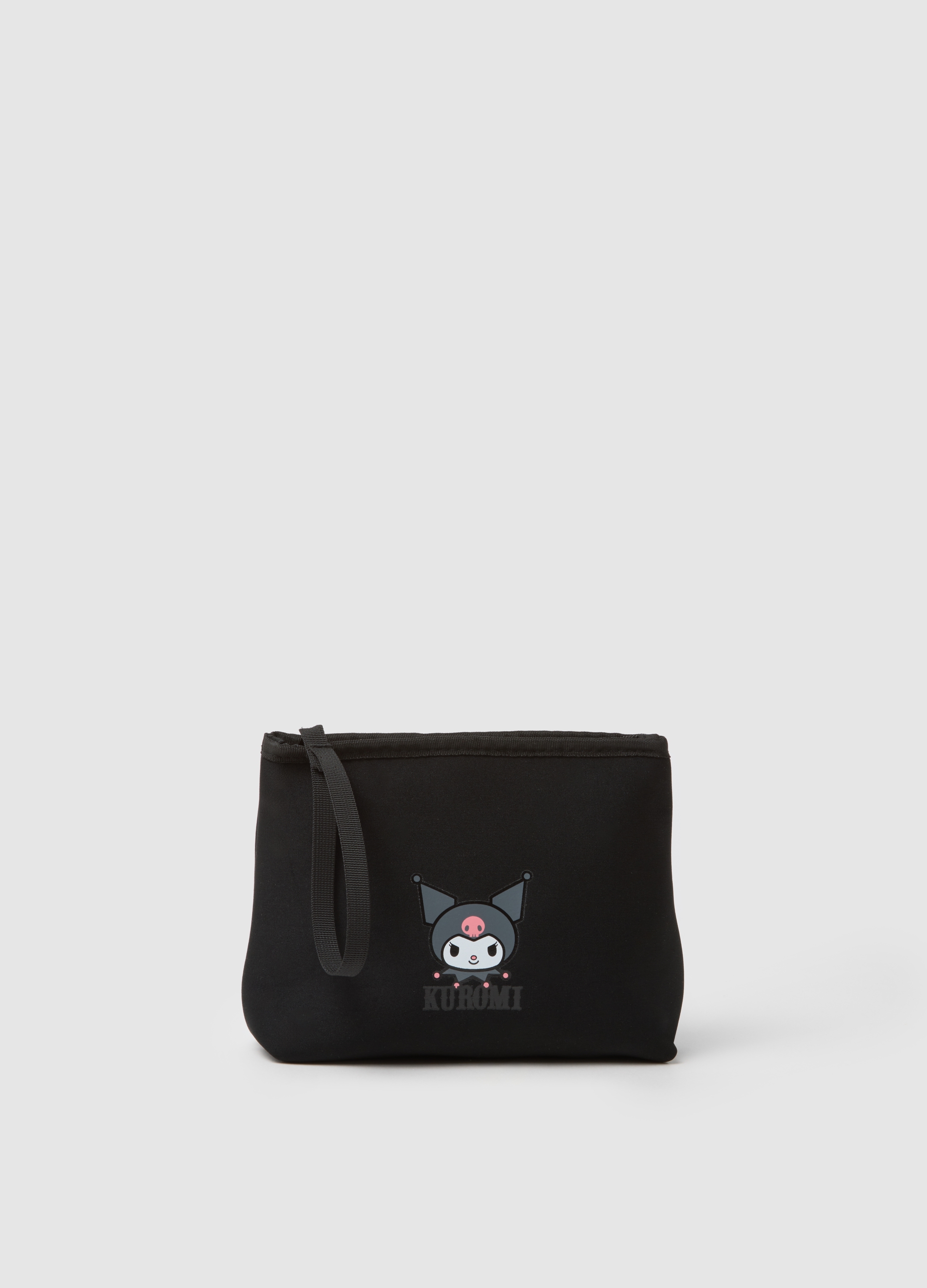 Pochette Negra Para Niña Con Diseño Kuromi, Unisex, Gunmetal, Talla: FASUL