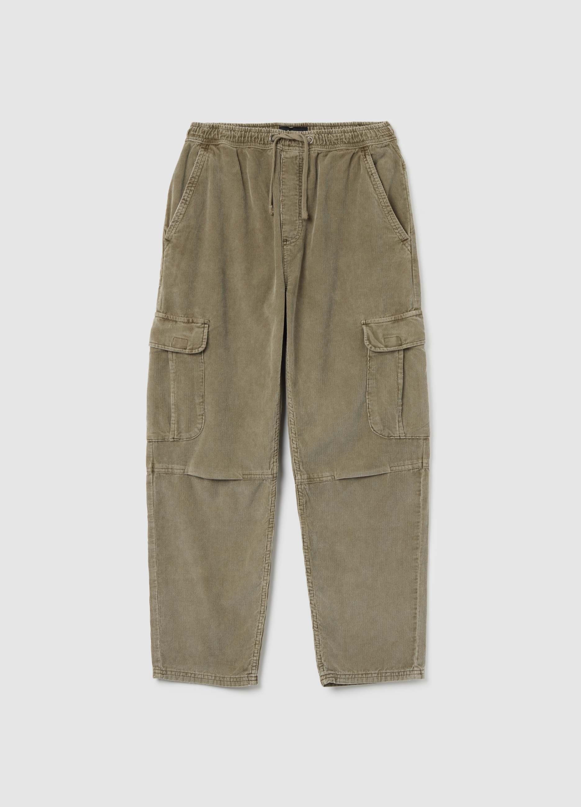 B.ANGEL, Pantaloni Cargo In Puro Cotone Beige Regular Fit, Hombre, Beige Jaspeado, Talla: 40
