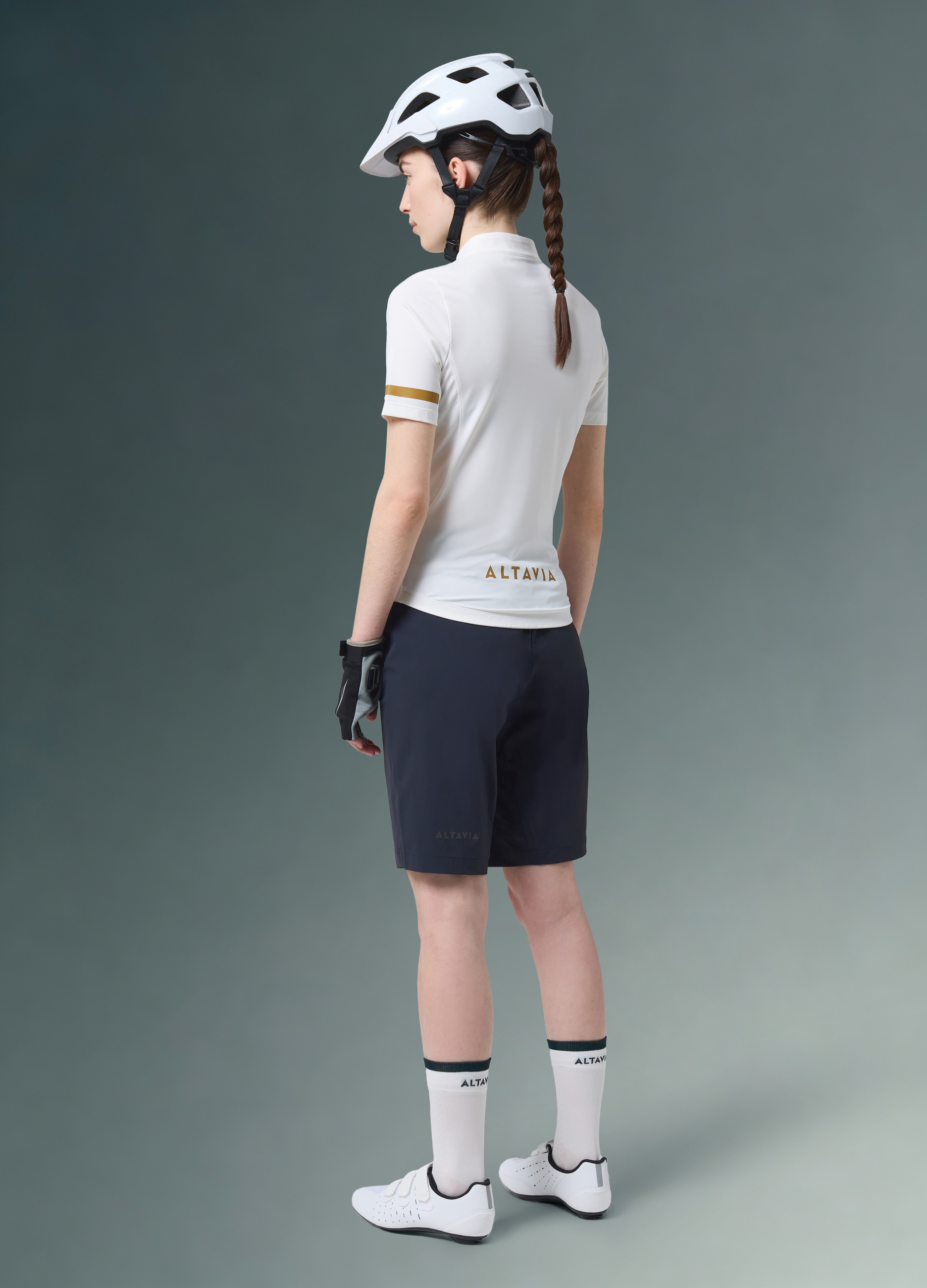 ALTAVIA, T-shirt Tecnica Bianca In Tessuto Elasticizzato Altavia Bike, Donna, Bianco, Taglia: XS