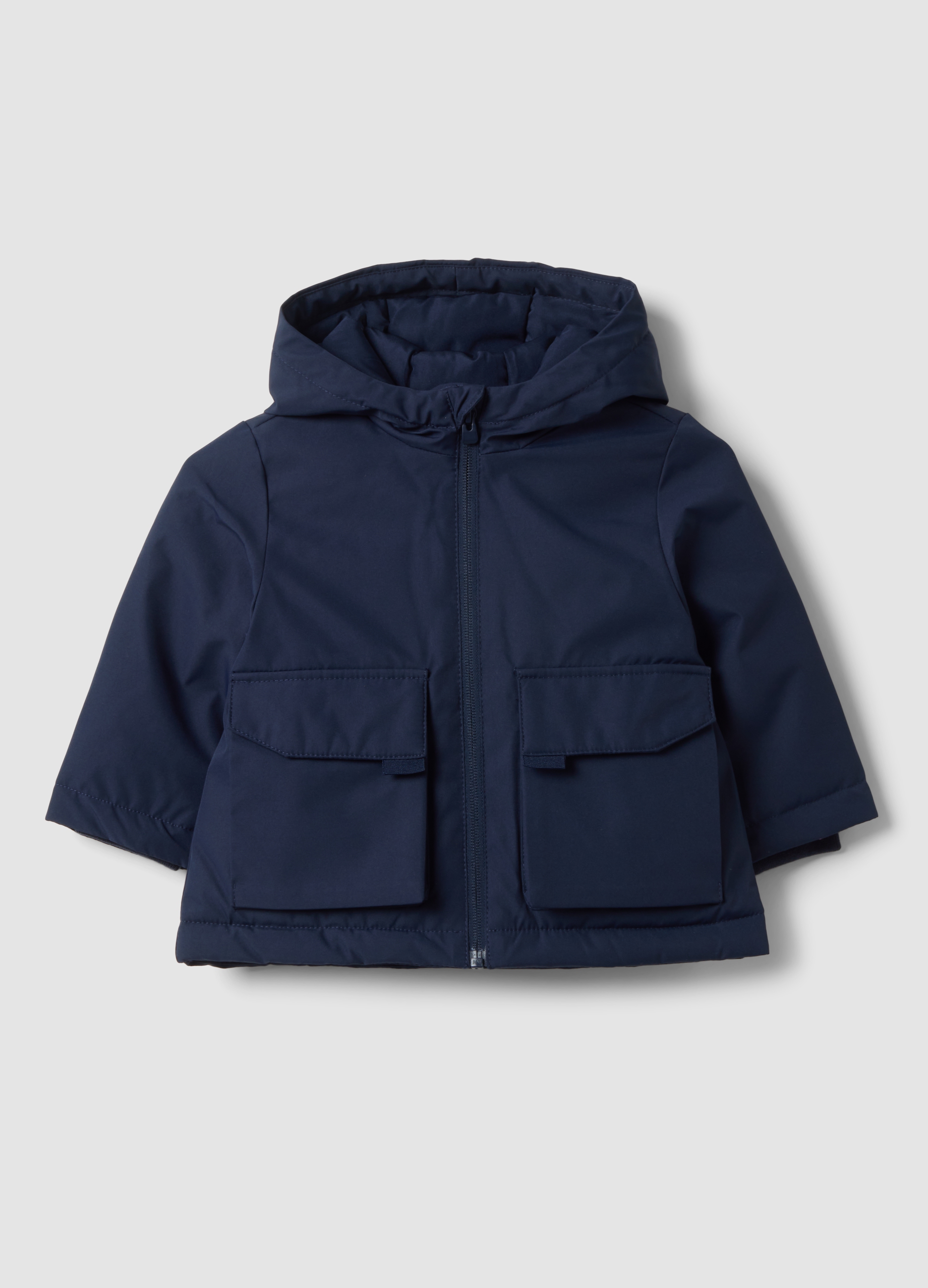 FAGOTTINO, Giacca Blu Imbottita Con Cappuccio E Zip Per Bimbo, Bambino, Blu, Taglia: 12-18