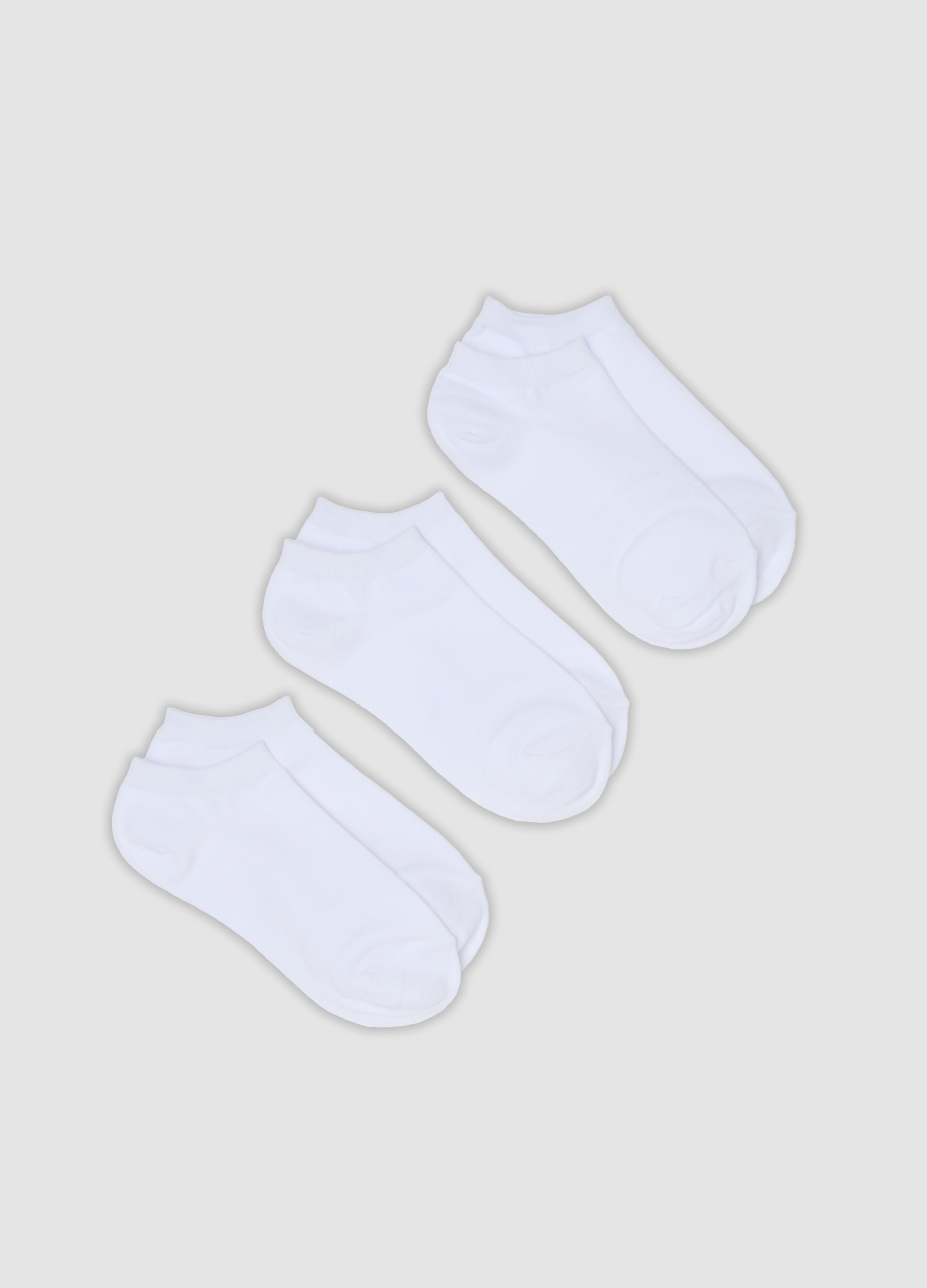 OVS, Tripack Di Calzini Bianchi In Cotone Organico, Donna, Bianco, Taglia: 39-41